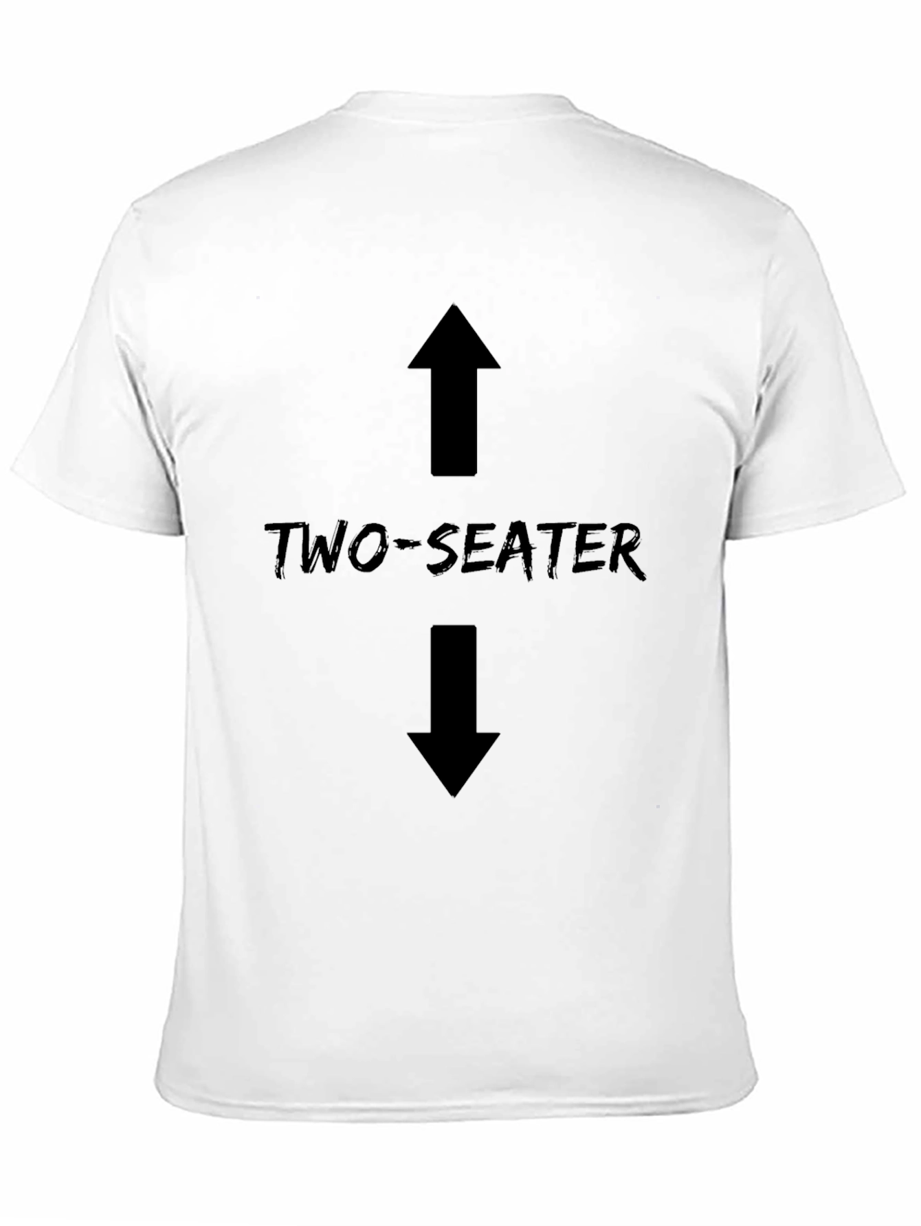 Two-Seater Graphic Tee - Funny Directional Humor T-Shirt