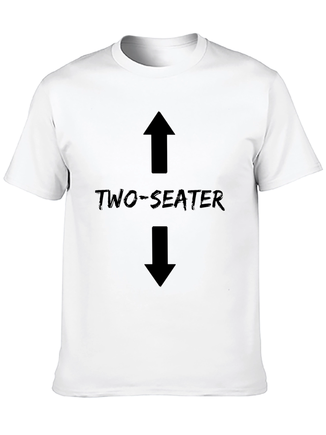 Two-Seater Graphic Tee - Funny Directional Humor T-Shirt