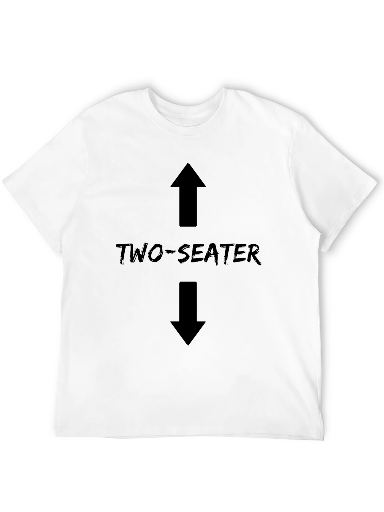 Two-Seater Graphic Tee - Funny Directional Humor T-Shirt