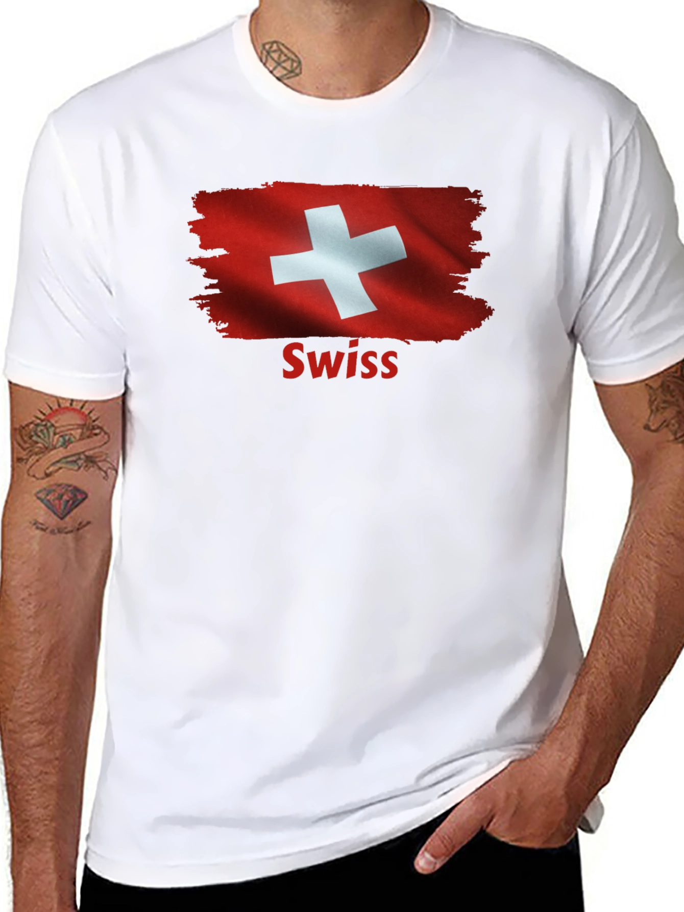 Swiss Flag Graphic T-Shirt