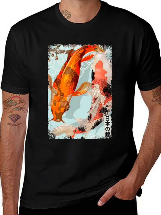Koi Fish Graphic Tee - Japanese Art Inspired T-Shirt