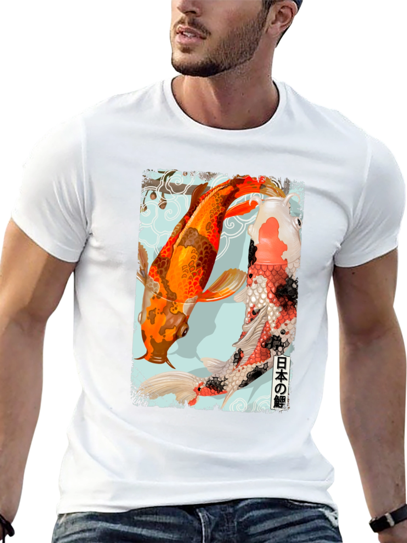 Koi Fish Graphic Tee - Japanese Art Inspired T-Shirt
