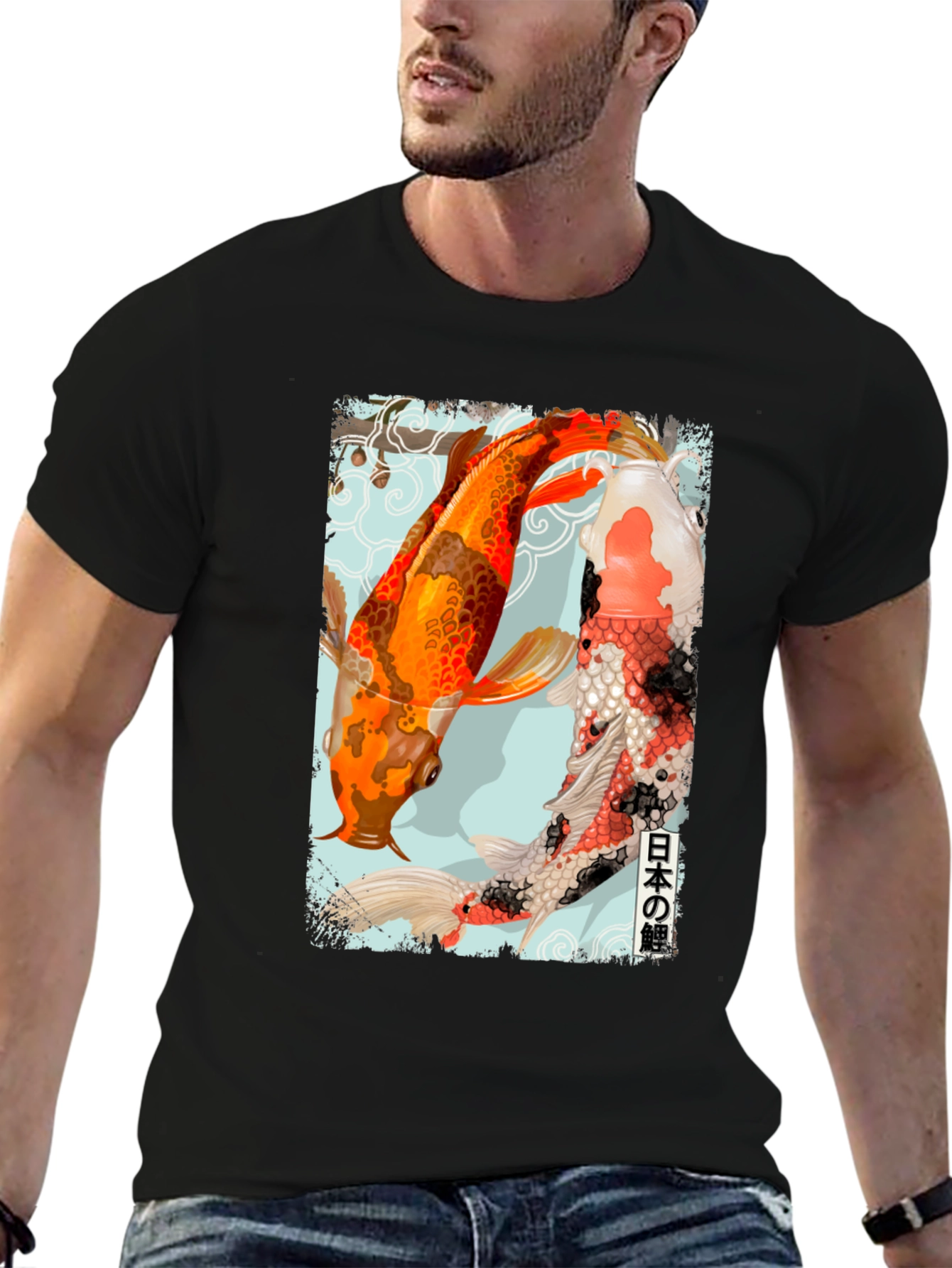 Koi Fish Graphic Tee - Japanese Art Inspired T-Shirt