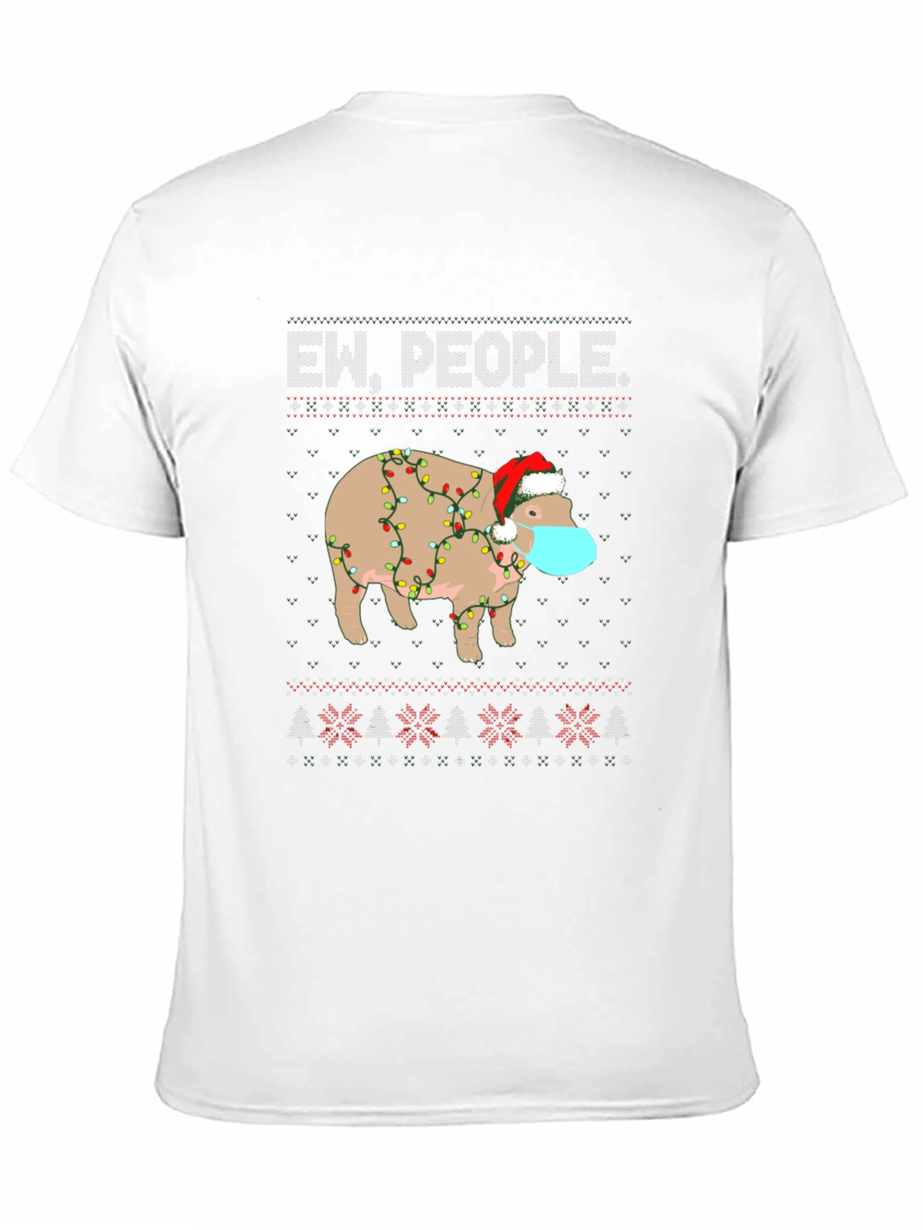 Ew People Christmas Hippo T-Shirt