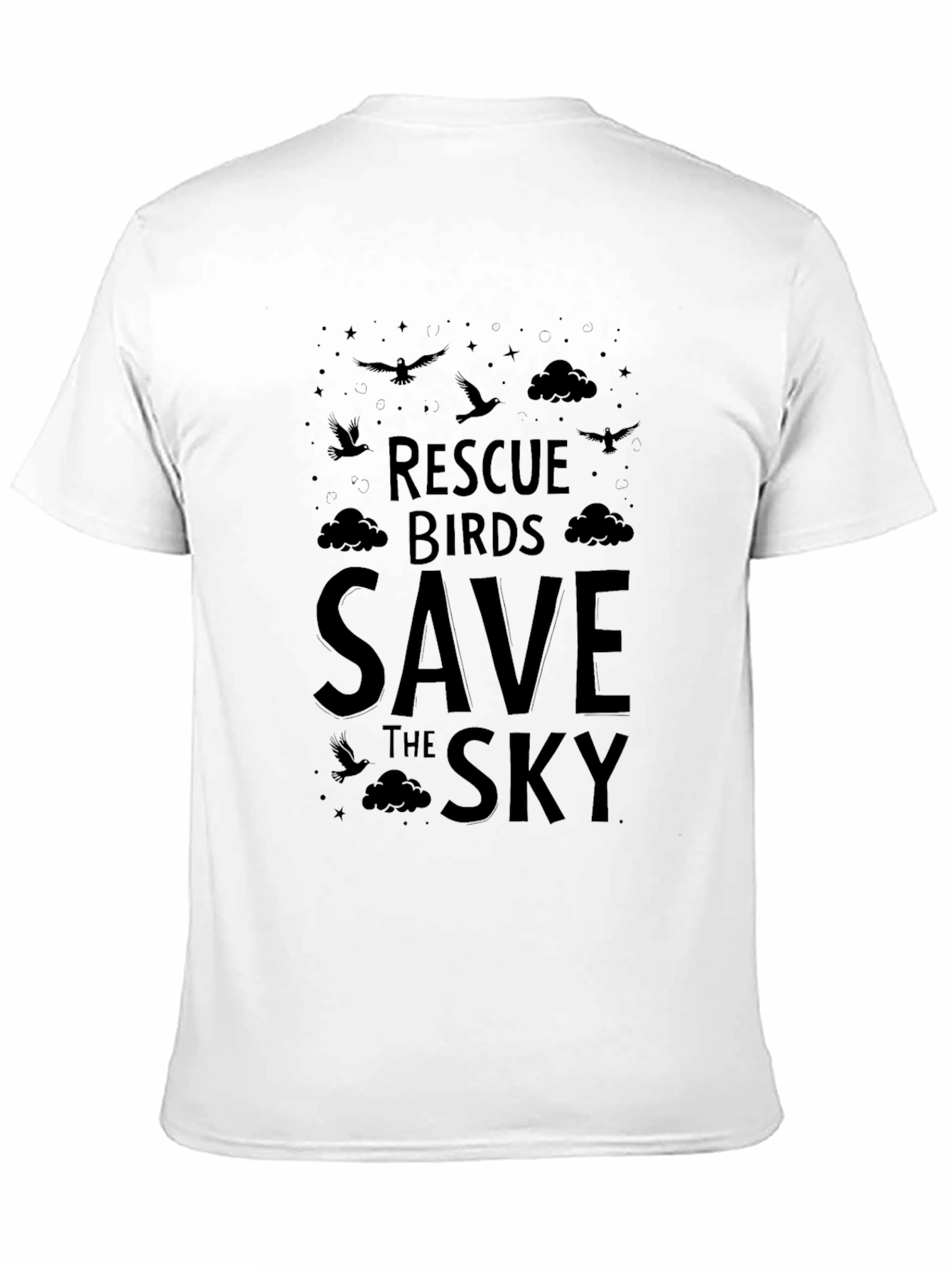 Rescue Birds Save the Sky Graphic Tee - Black