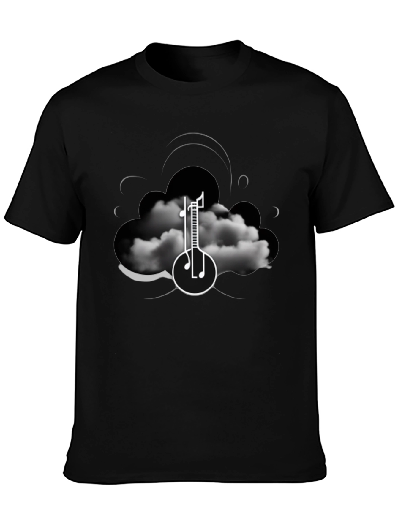 Cloud Music T-Shirt - Artistic Graphic Tee