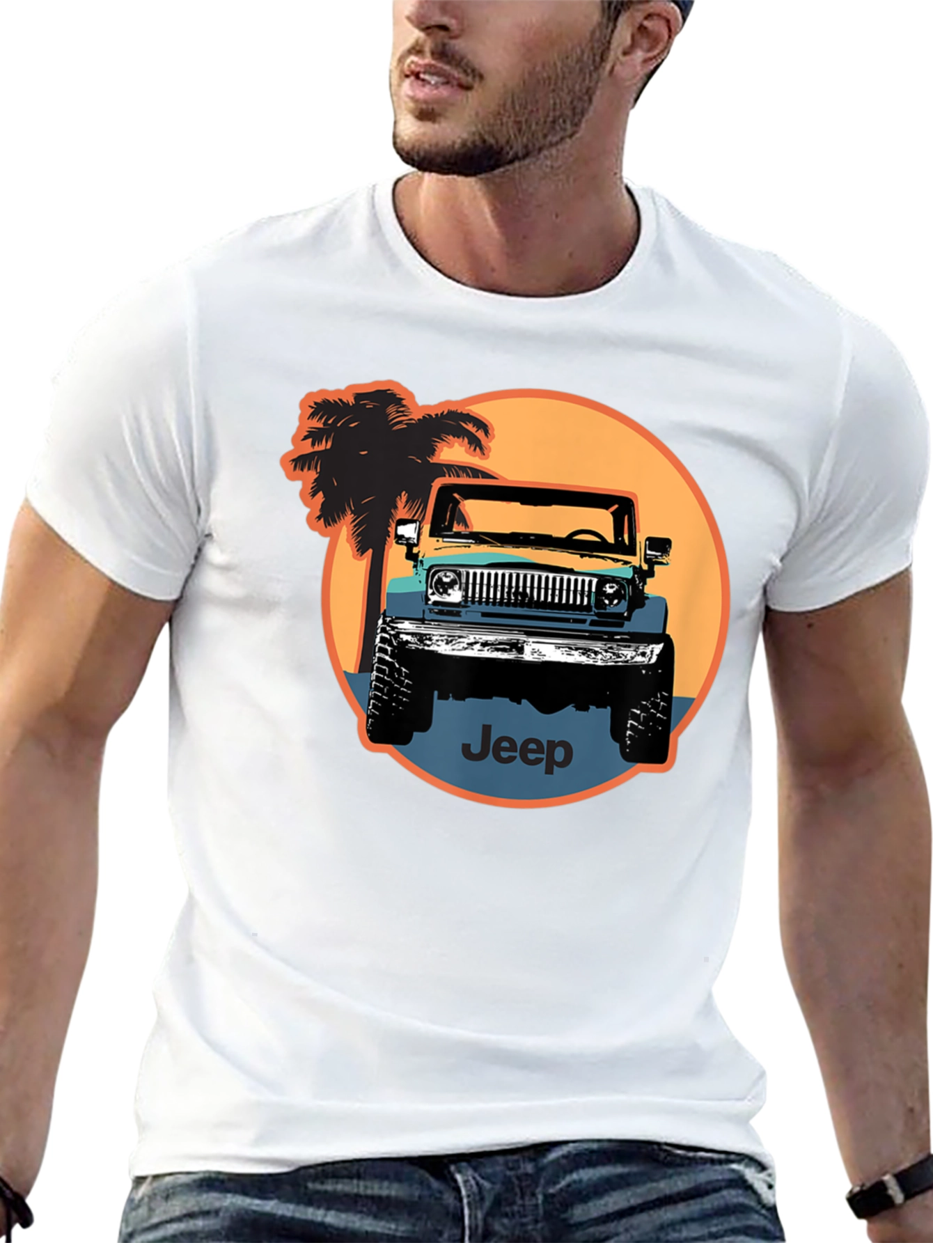 Retro Jeep T-Shirt - Black