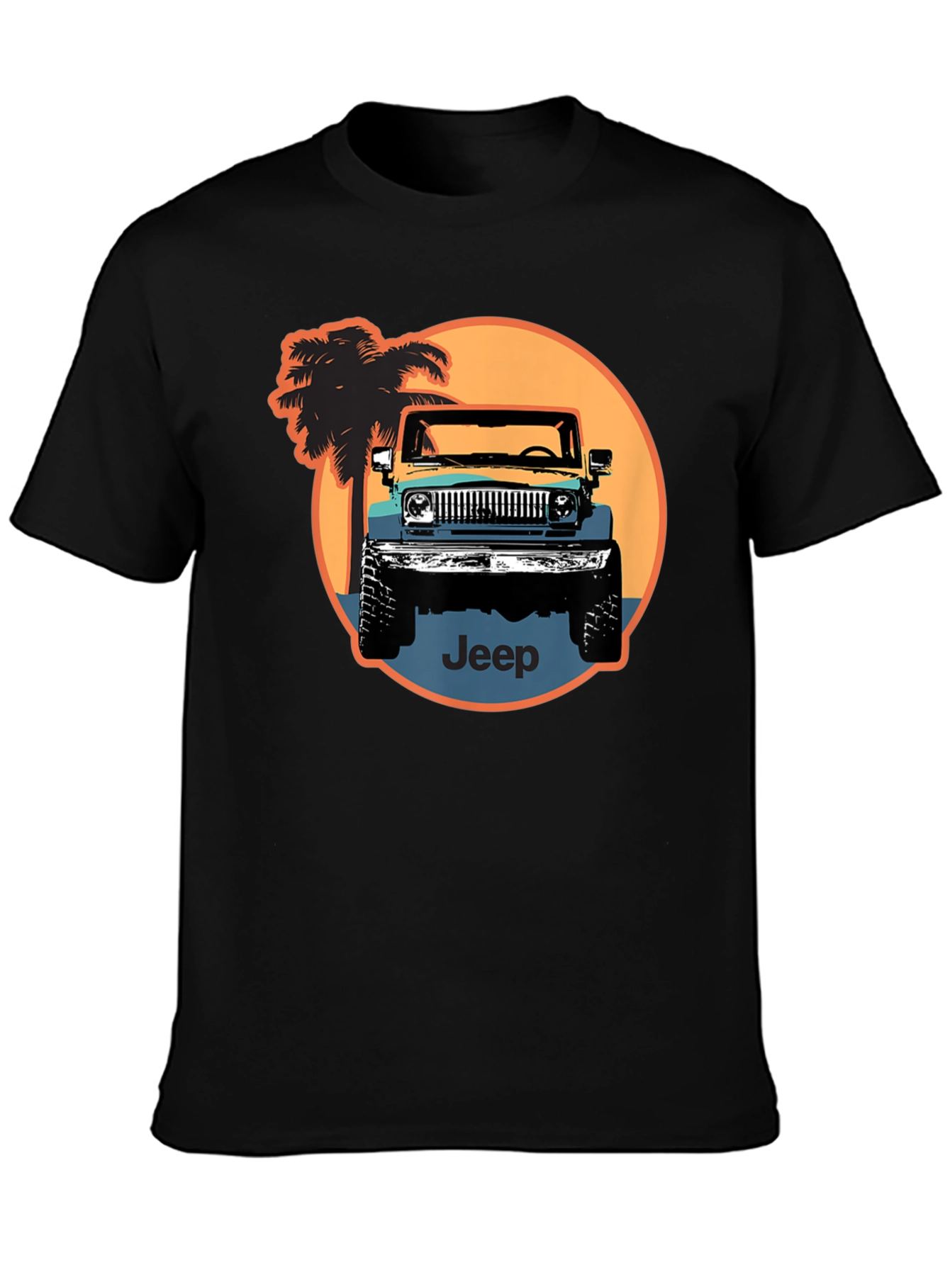 Retro Jeep T-Shirt - Black