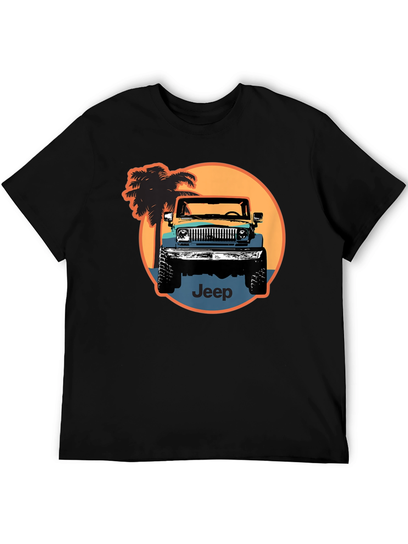Retro Jeep T-Shirt - Black