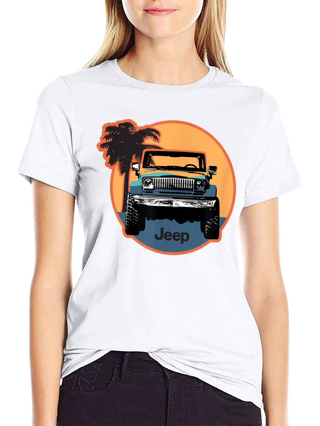 Retro Jeep T-Shirt - Black