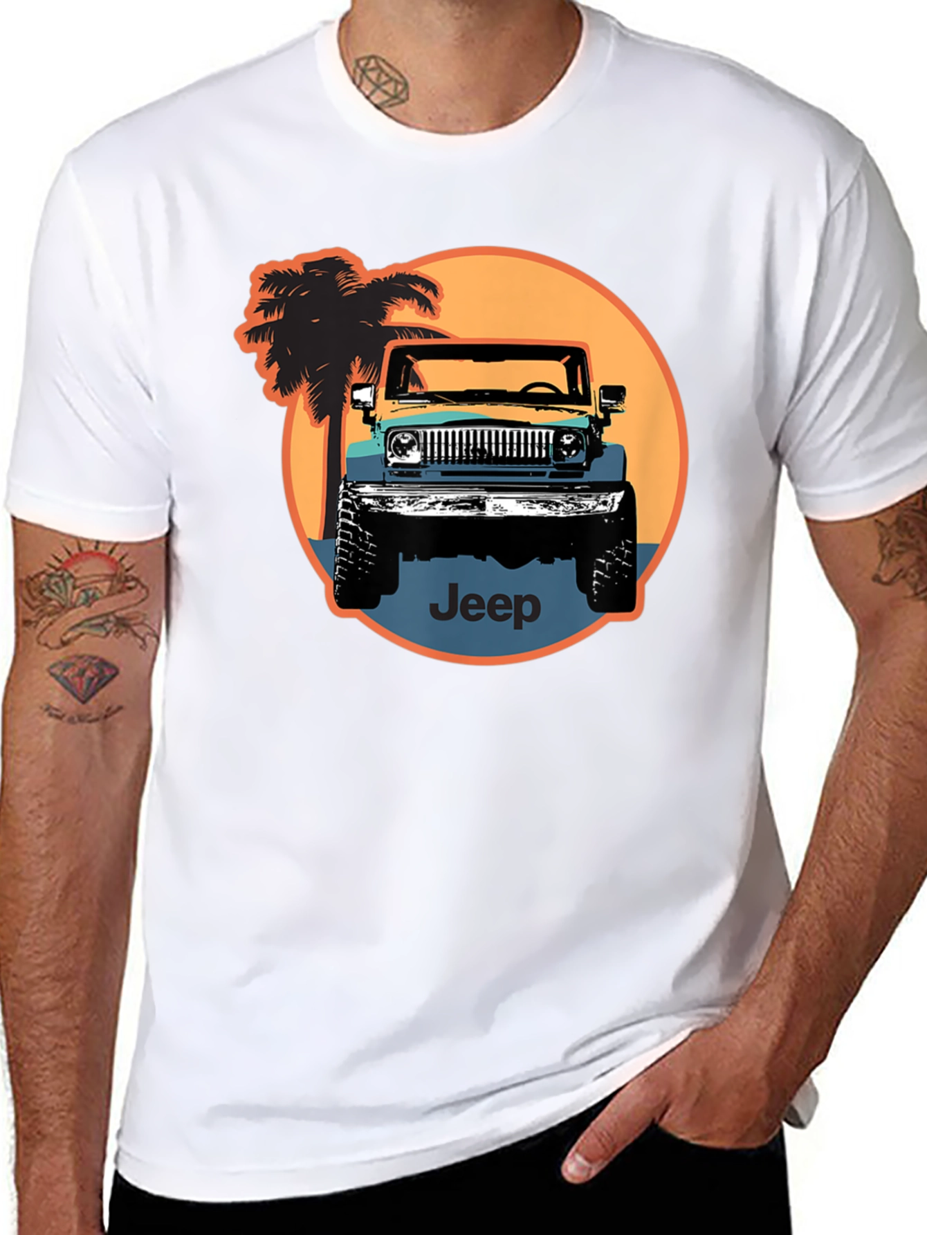 Retro Jeep T-Shirt - Black