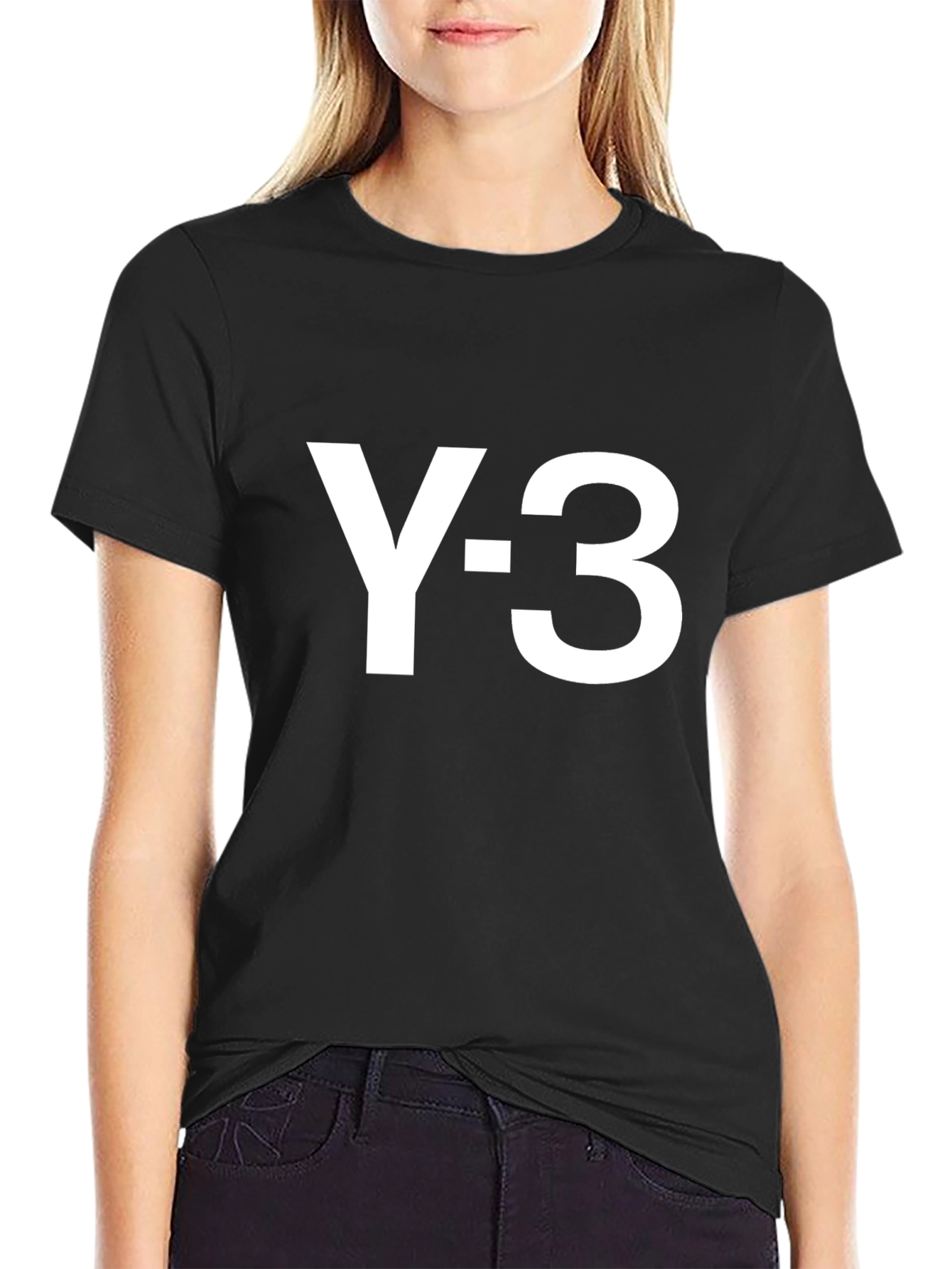 Modern Y-3 Graphic Tee - Black
