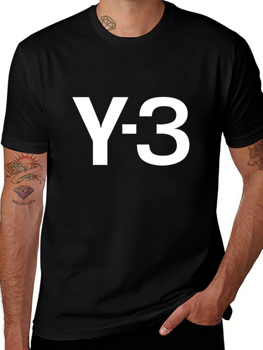 Modern Y-3 Graphic Tee - Black