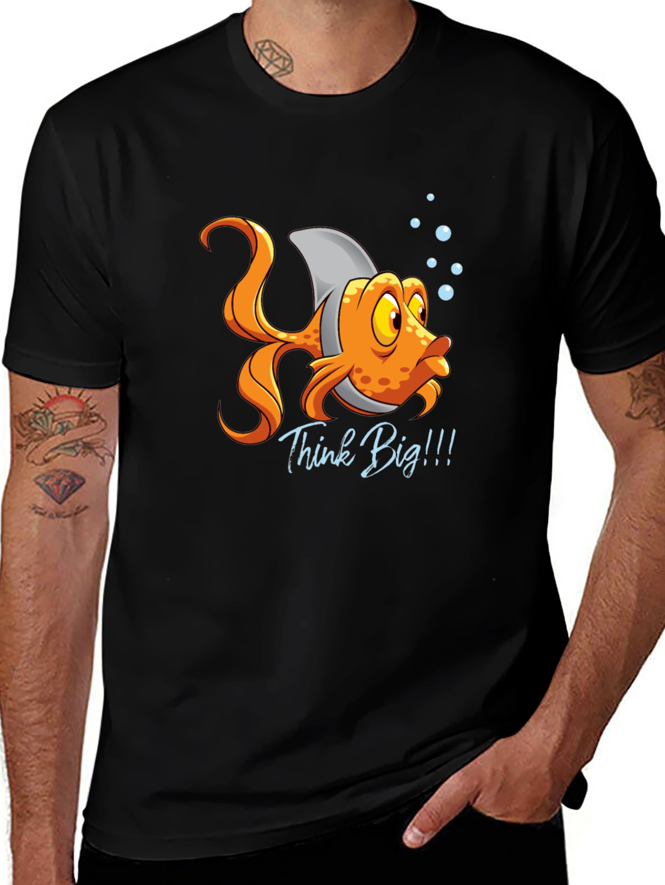 Think Big! Fish with Shark Fin T-Shirt