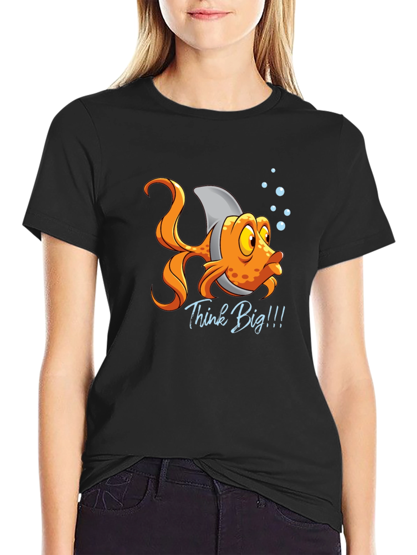 Think Big! Fish with Shark Fin T-Shirt