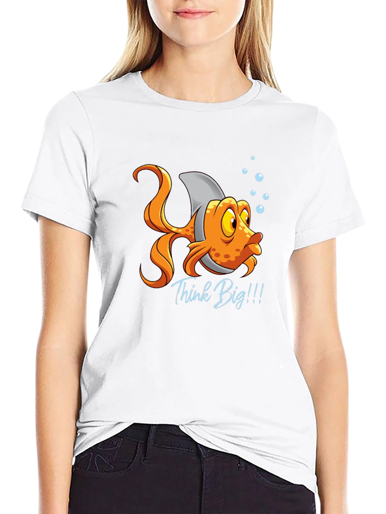 Think Big! Fish with Shark Fin T-Shirt