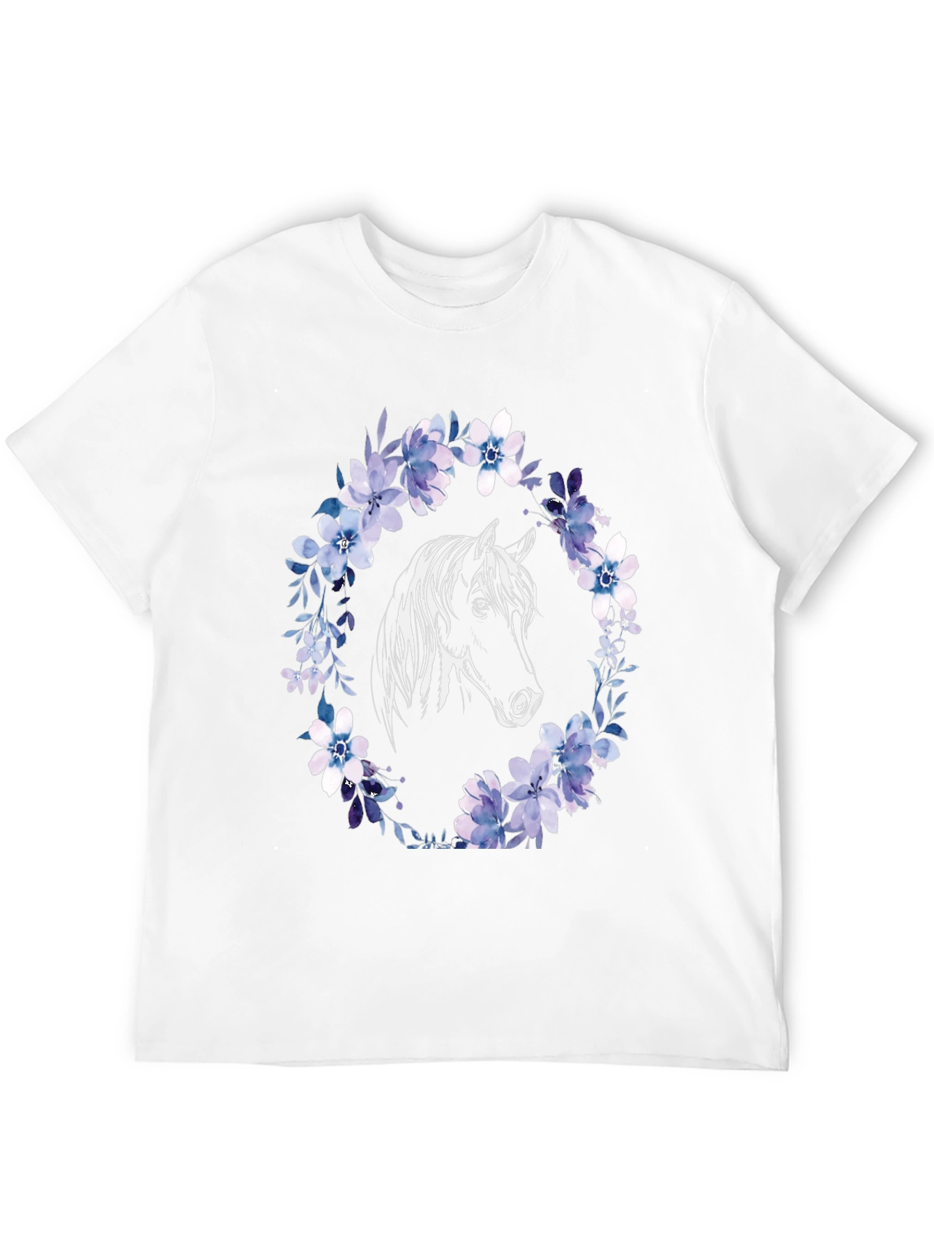 Horse & Floral Wreath Graphic Tee