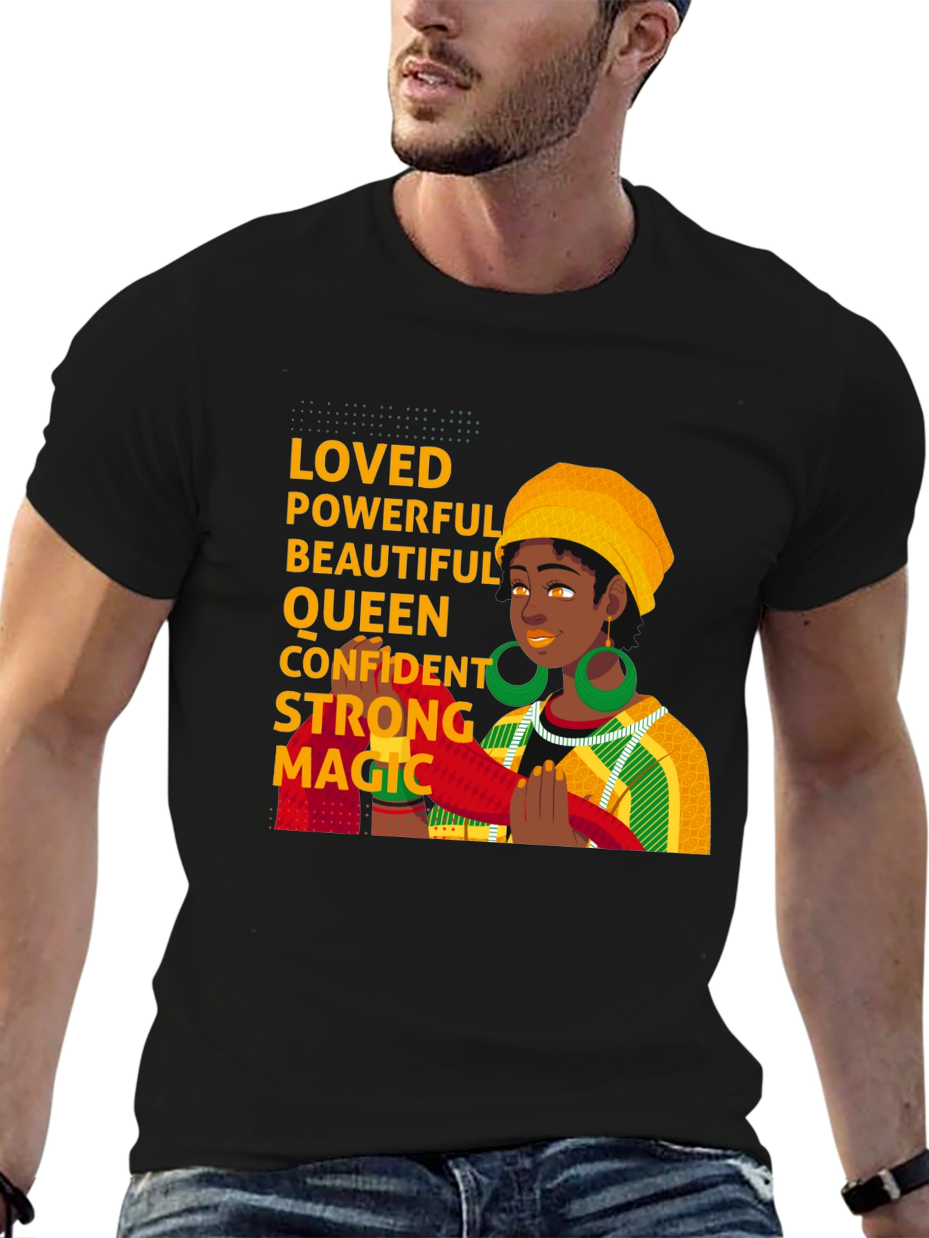 Empowered Woman Graphic Tee - Black