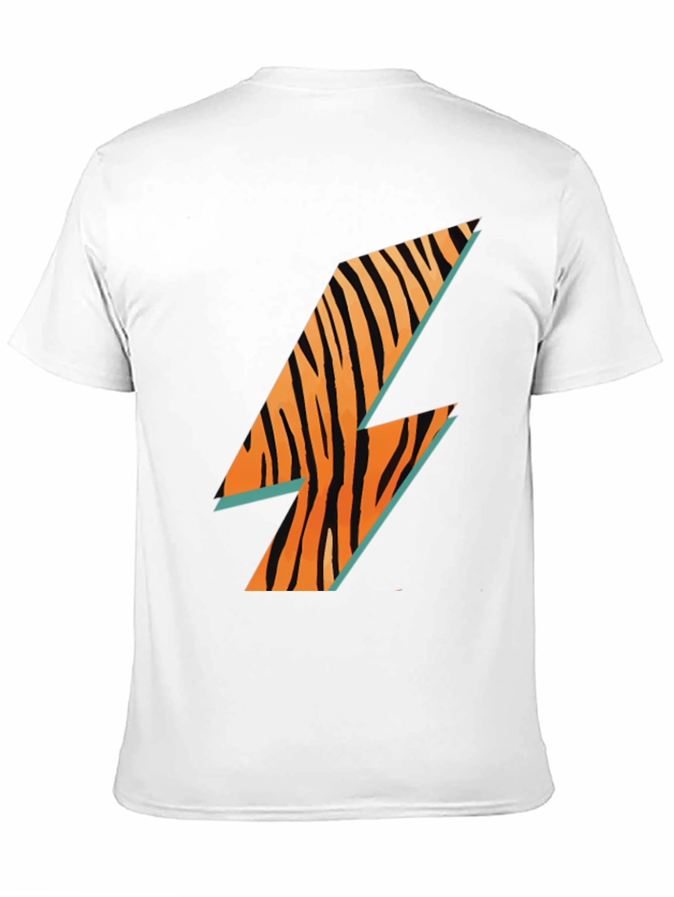 Cool Tiger Lightning Bolt Black T-Shirt