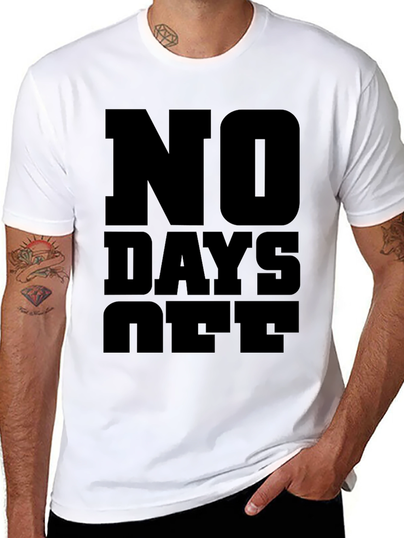 No Days Off Graphic Tee - Black