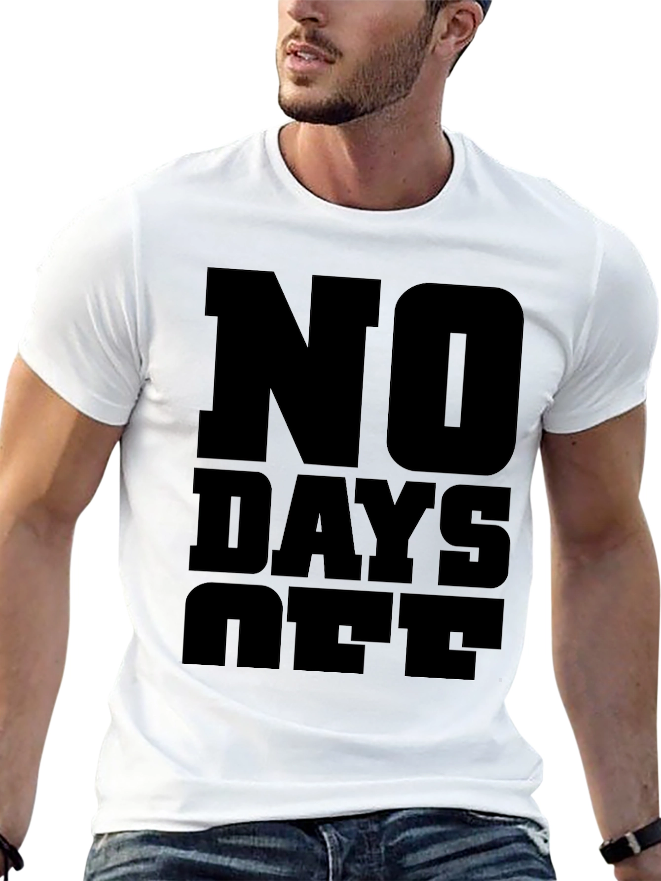 No Days Off Graphic Tee - Black