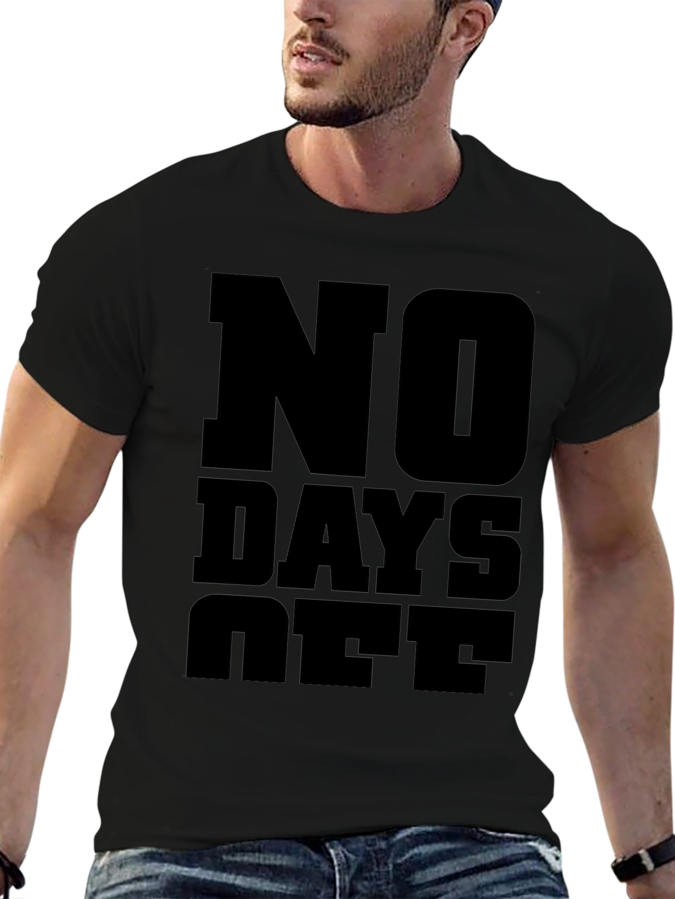No Days Off Graphic Tee - Black