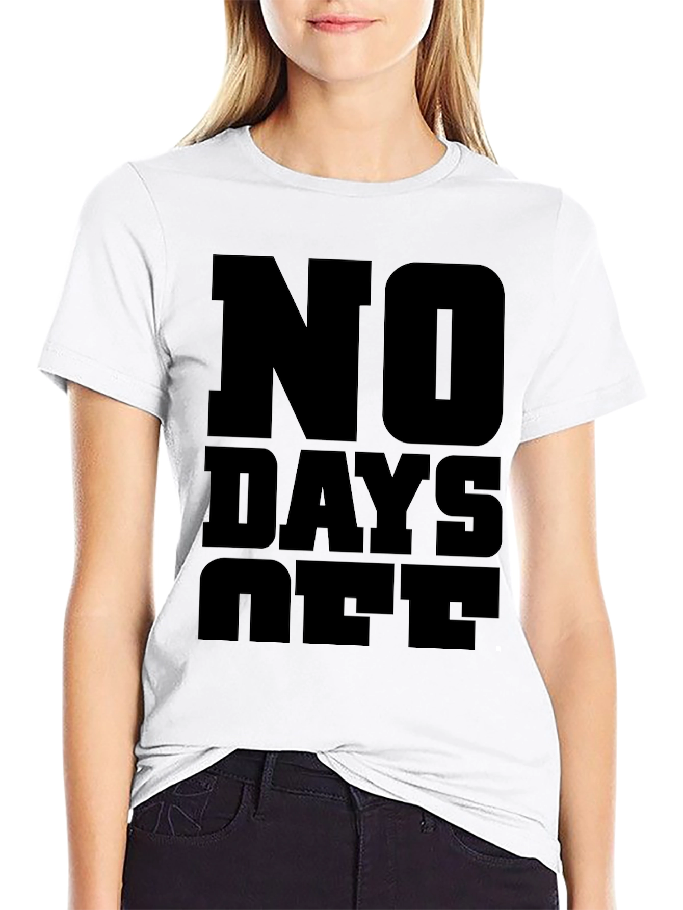 No Days Off Graphic Tee - Black