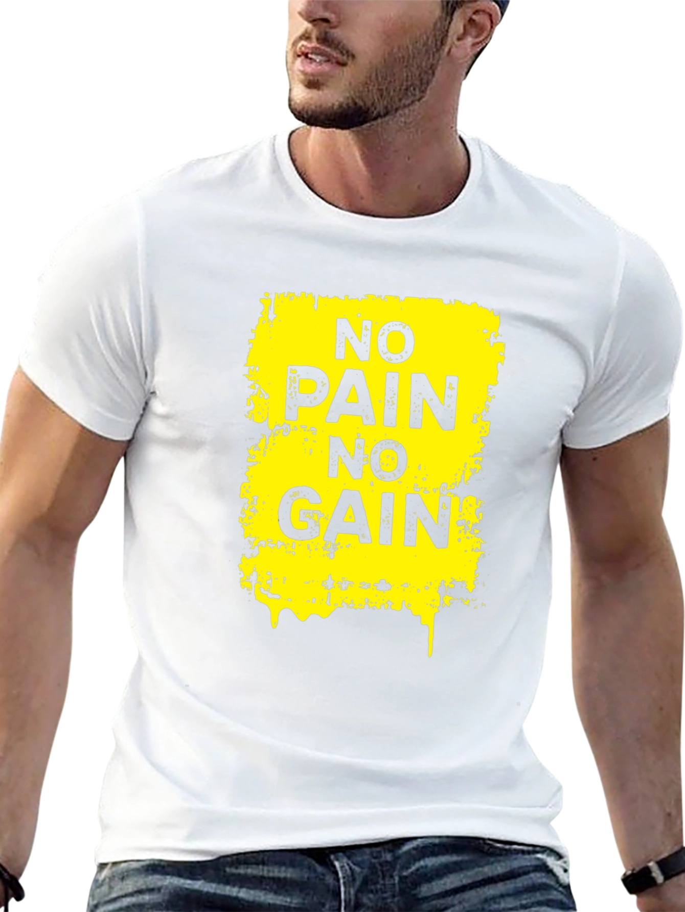 No Pain No Gain Graphic Print T-Shirt
