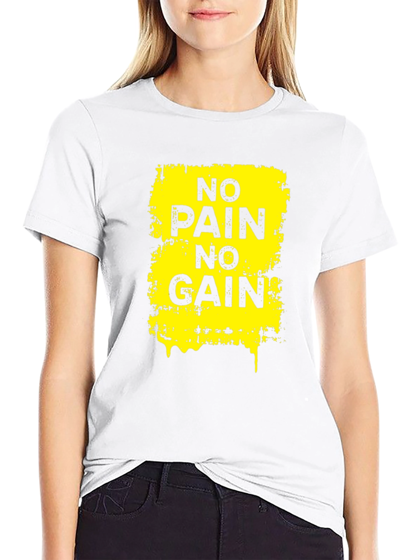 No Pain No Gain Graphic Print T-Shirt