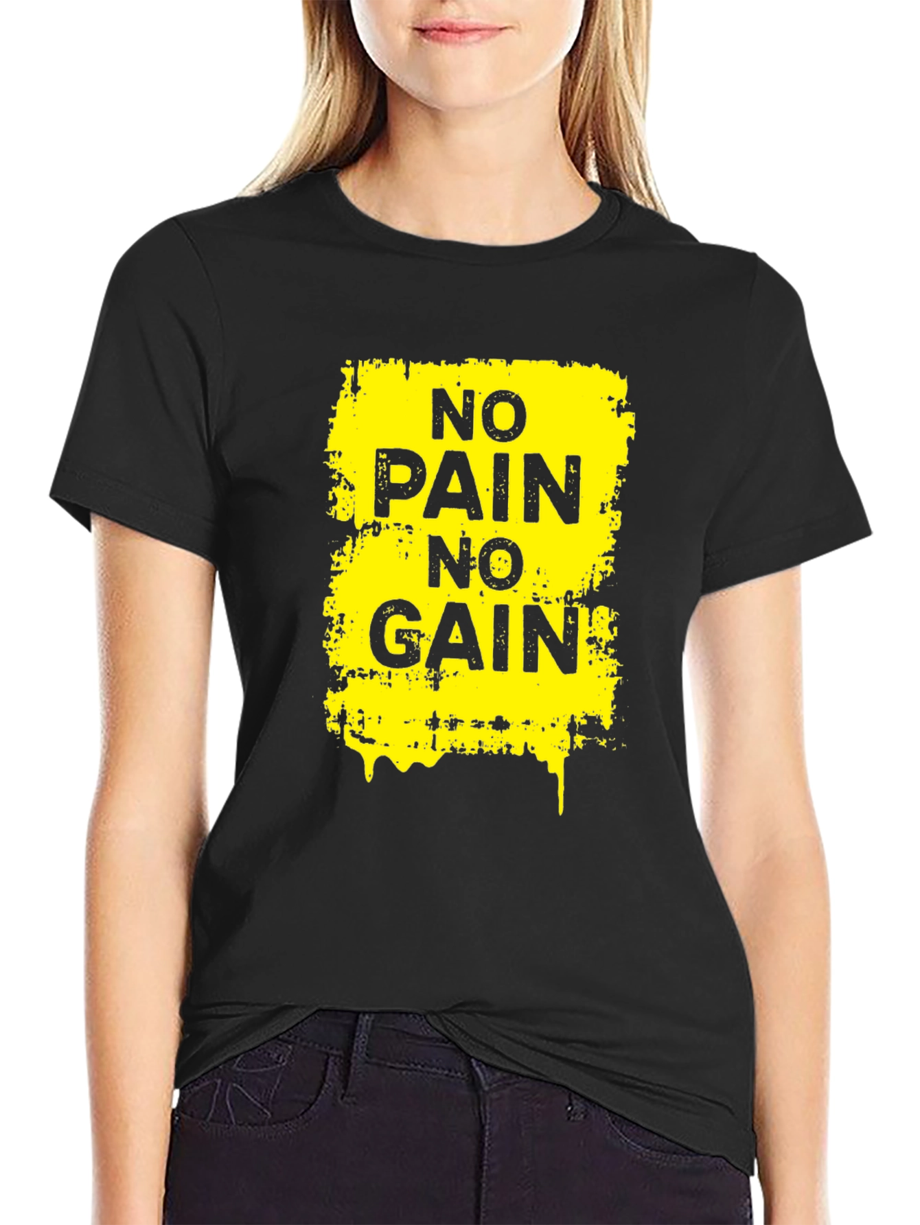 No Pain No Gain Graphic Print T-Shirt