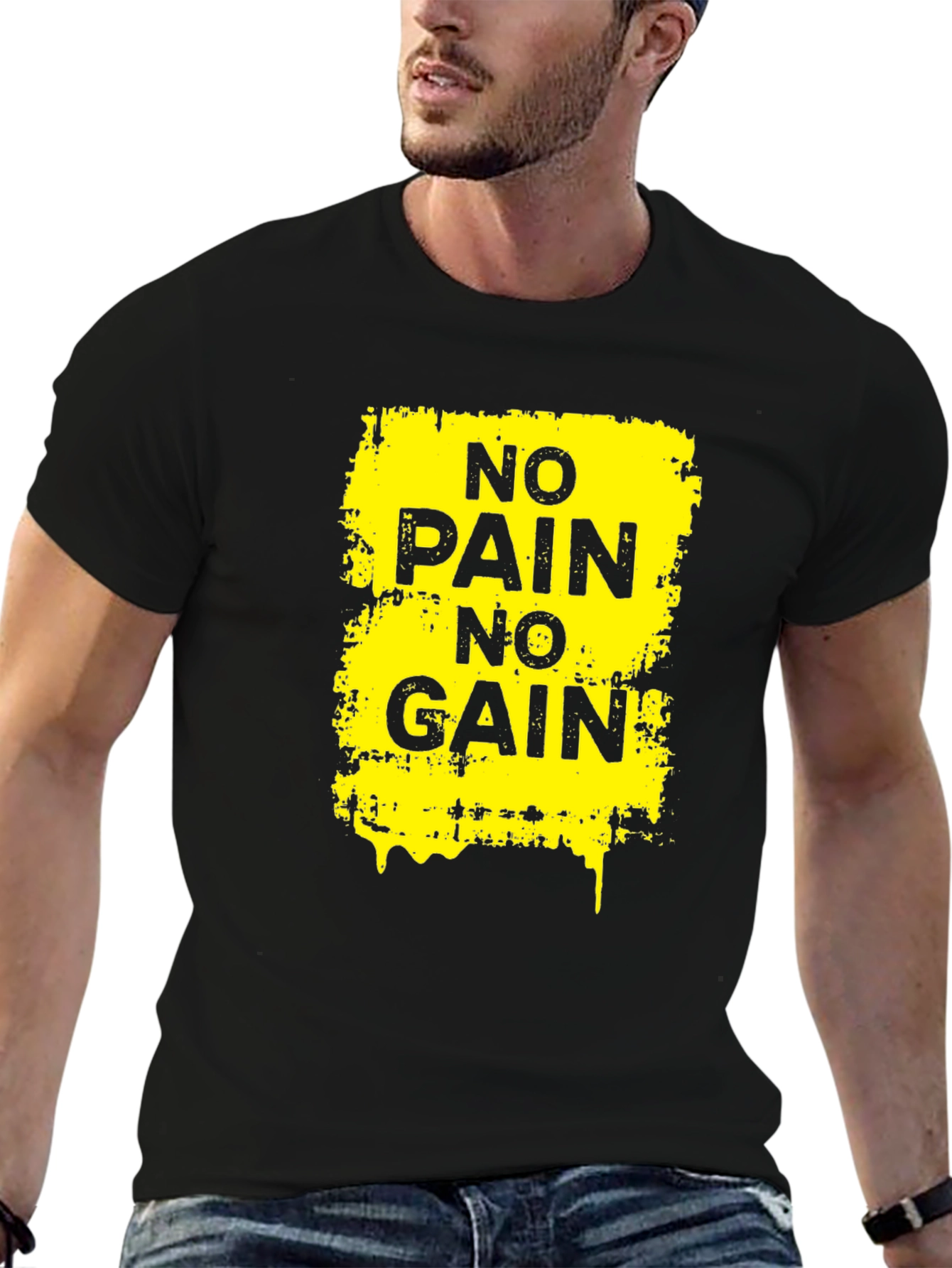 No Pain No Gain Graphic Print T-Shirt