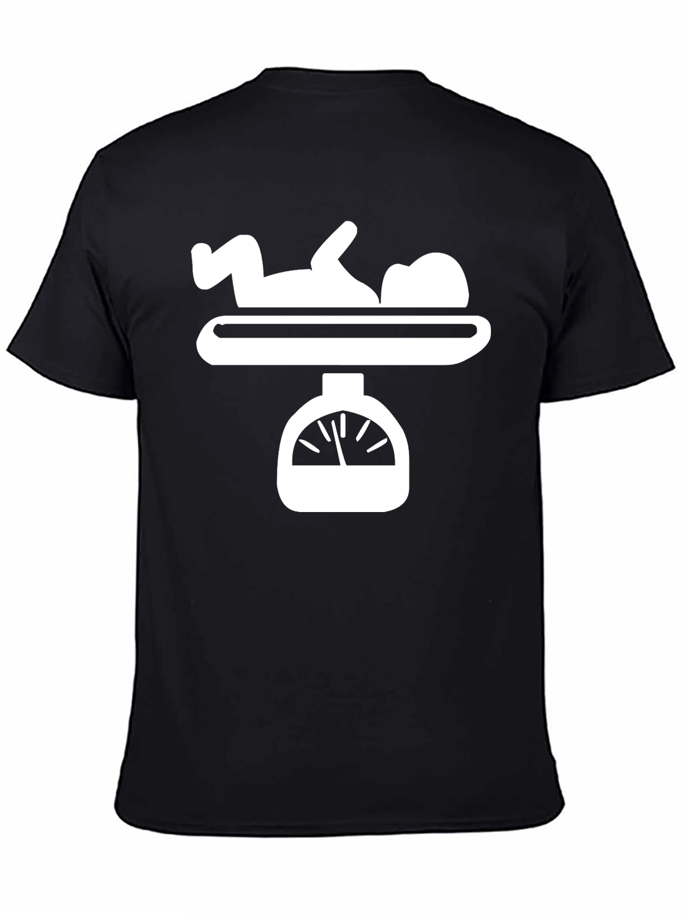 Baby on Scale Funny Novelty Graphic Tee