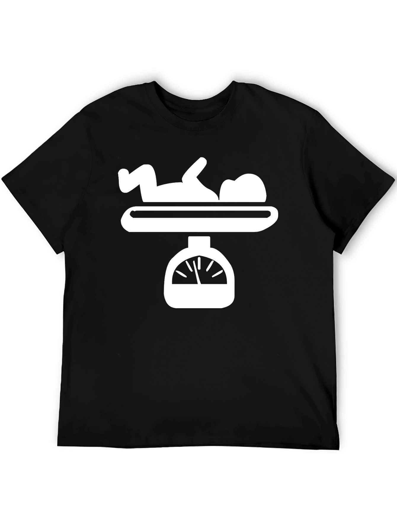 Baby on Scale Funny Novelty Graphic Tee