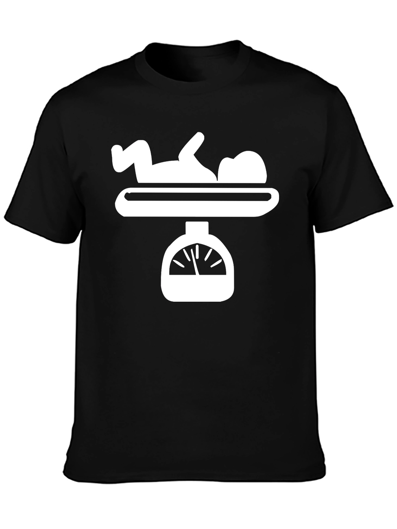 Baby on Scale Funny Novelty Graphic Tee