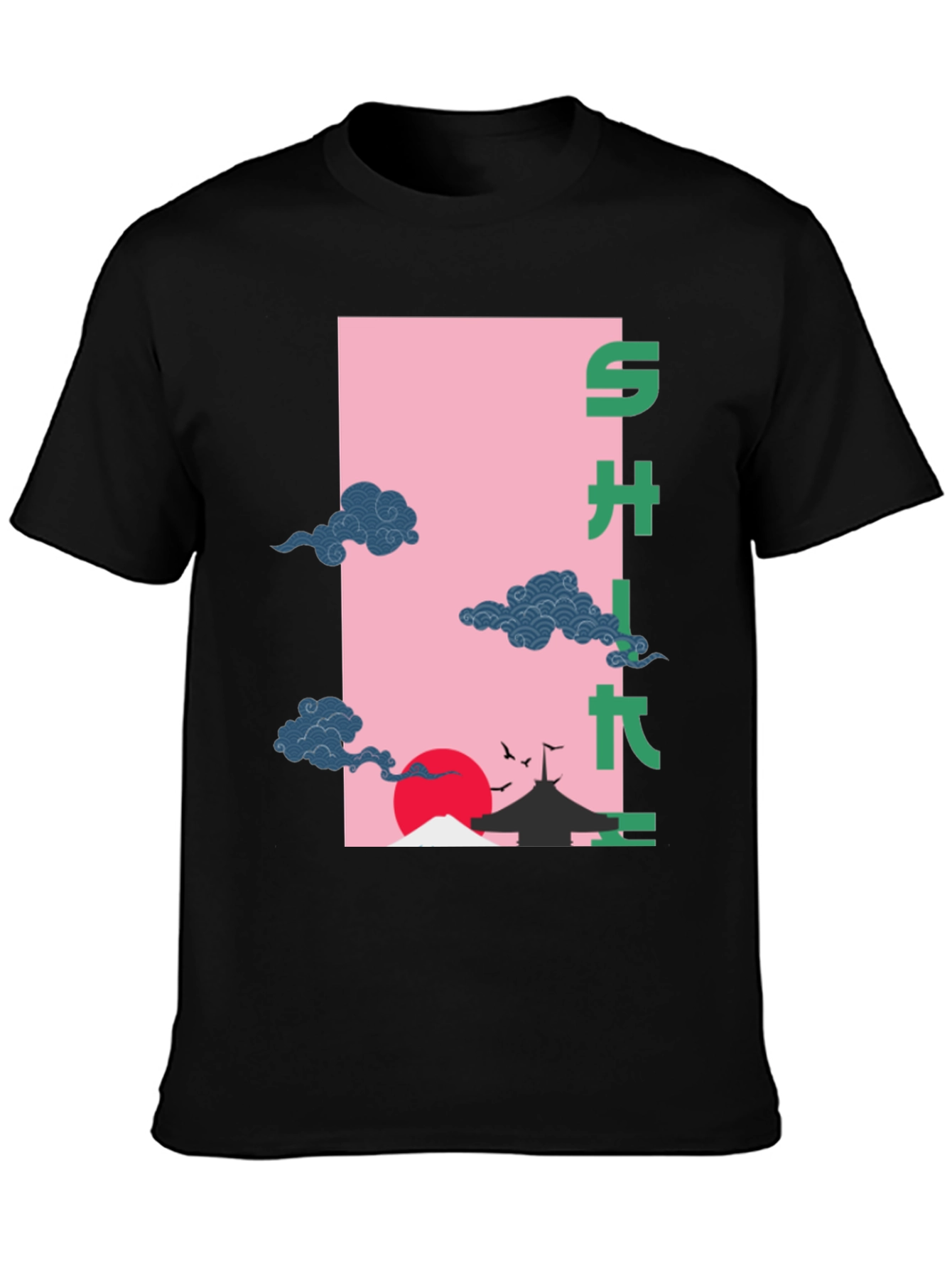 Japanese Art Black T-Shirt