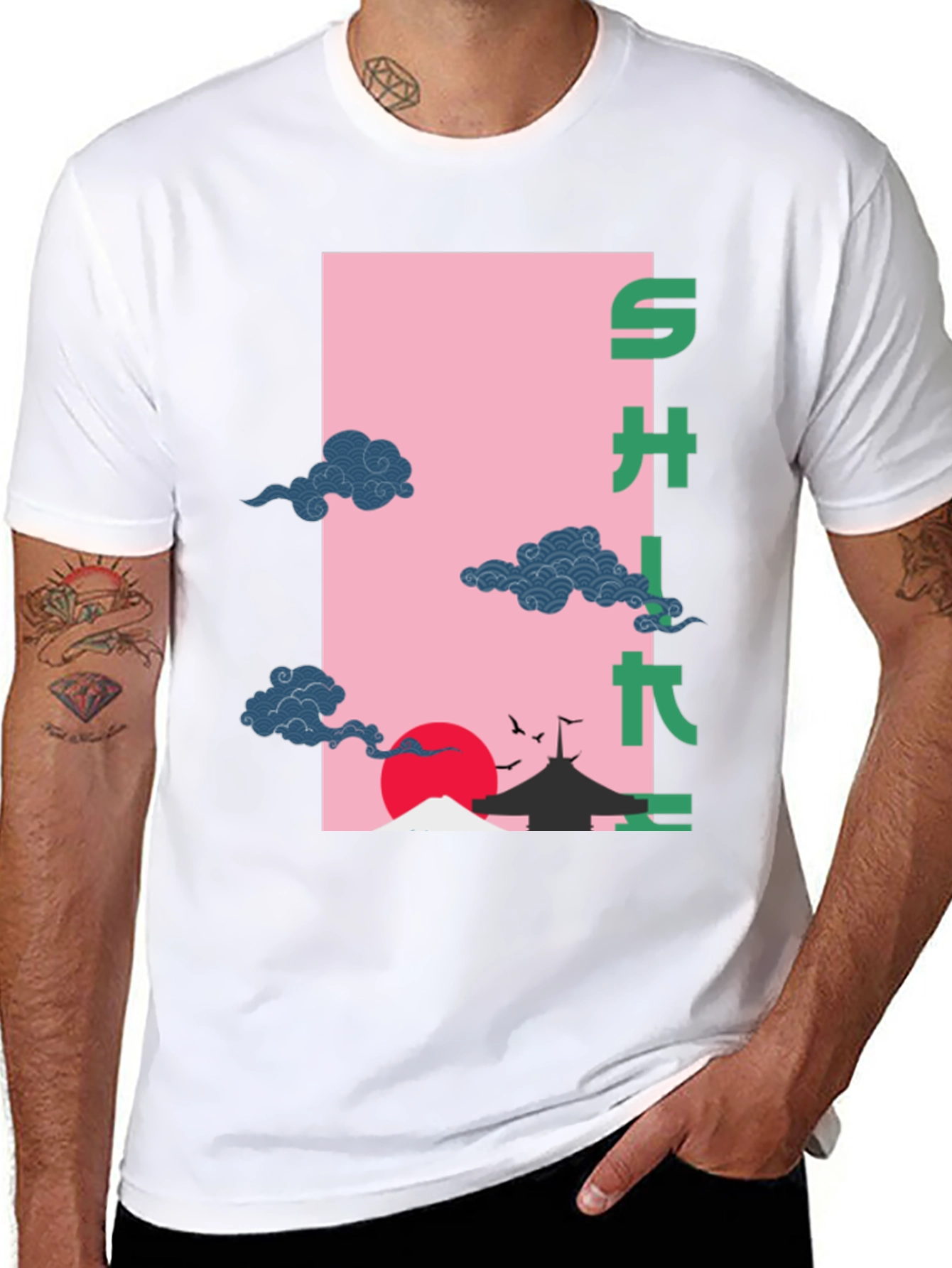 Japanese Art Black T-Shirt