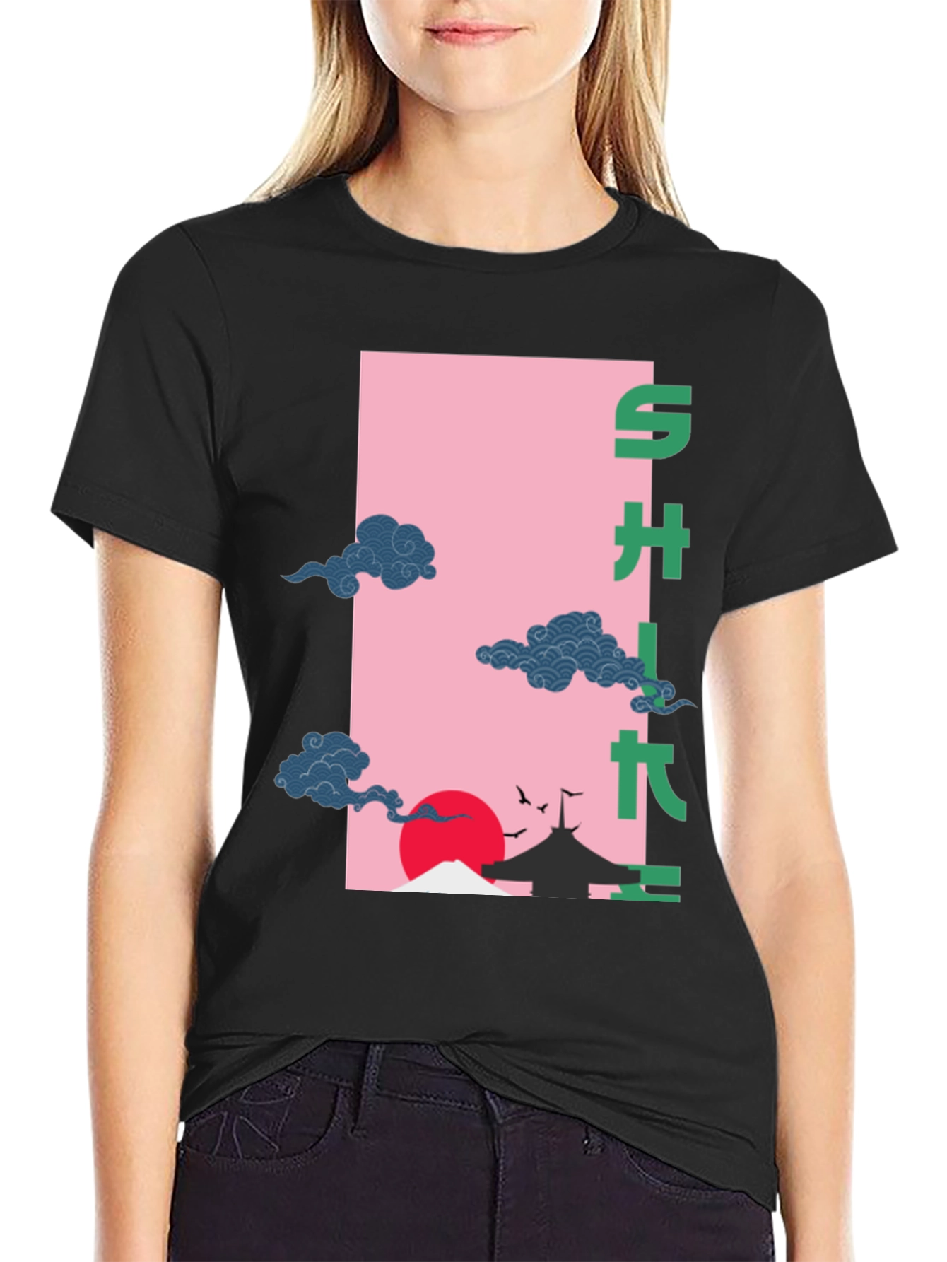 Japanese Art Black T-Shirt