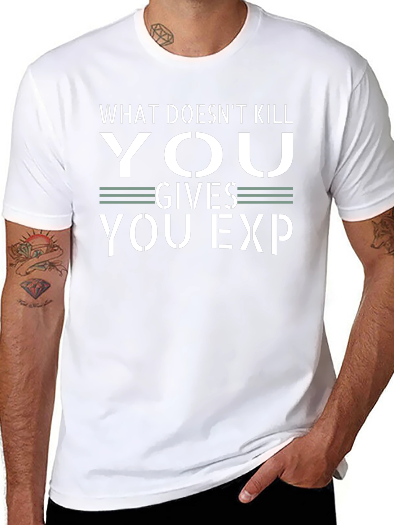 What Doesnt Kill You Gives You EXP Black T-Shirt