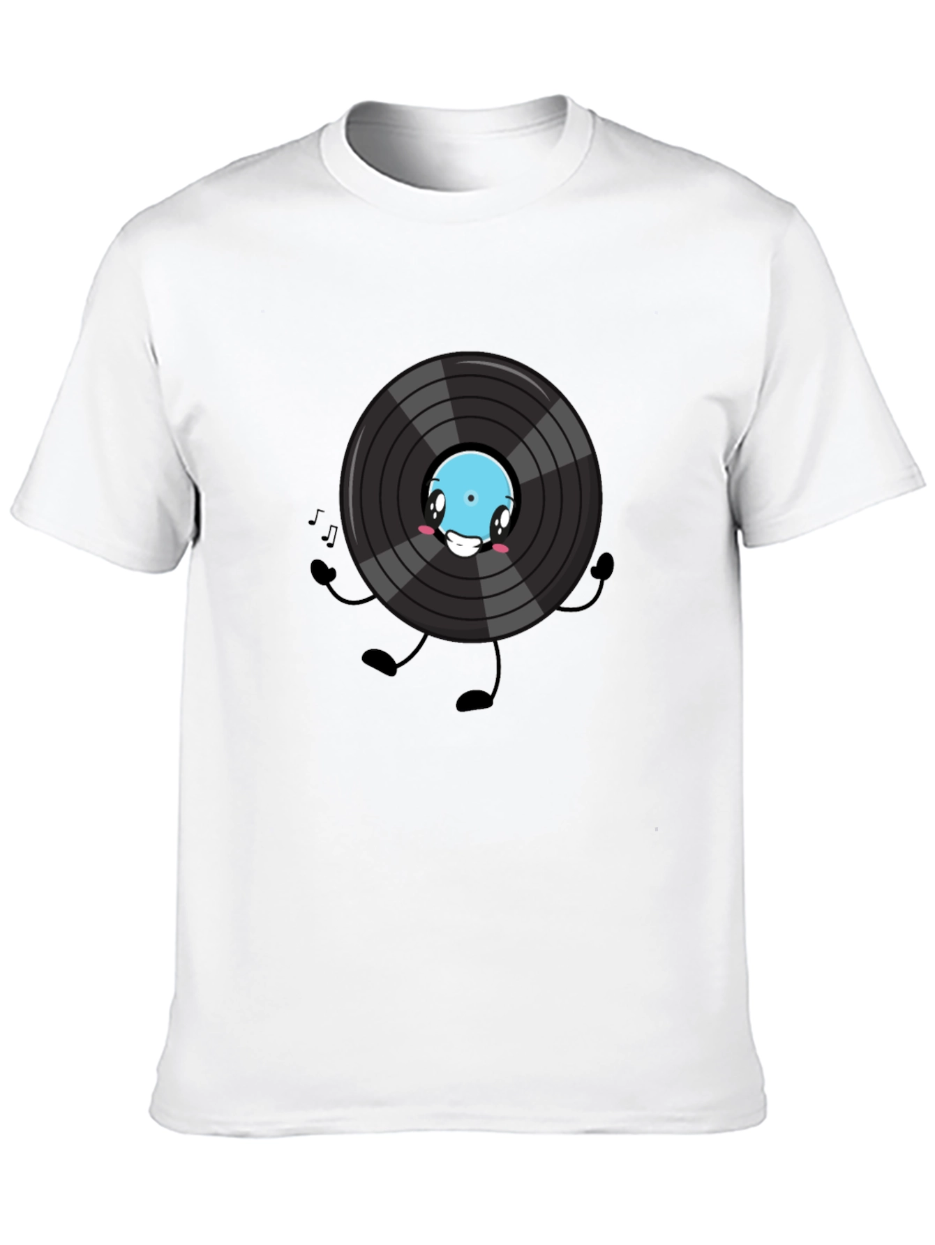 Cartoon Vinyl Record Graphic Tee