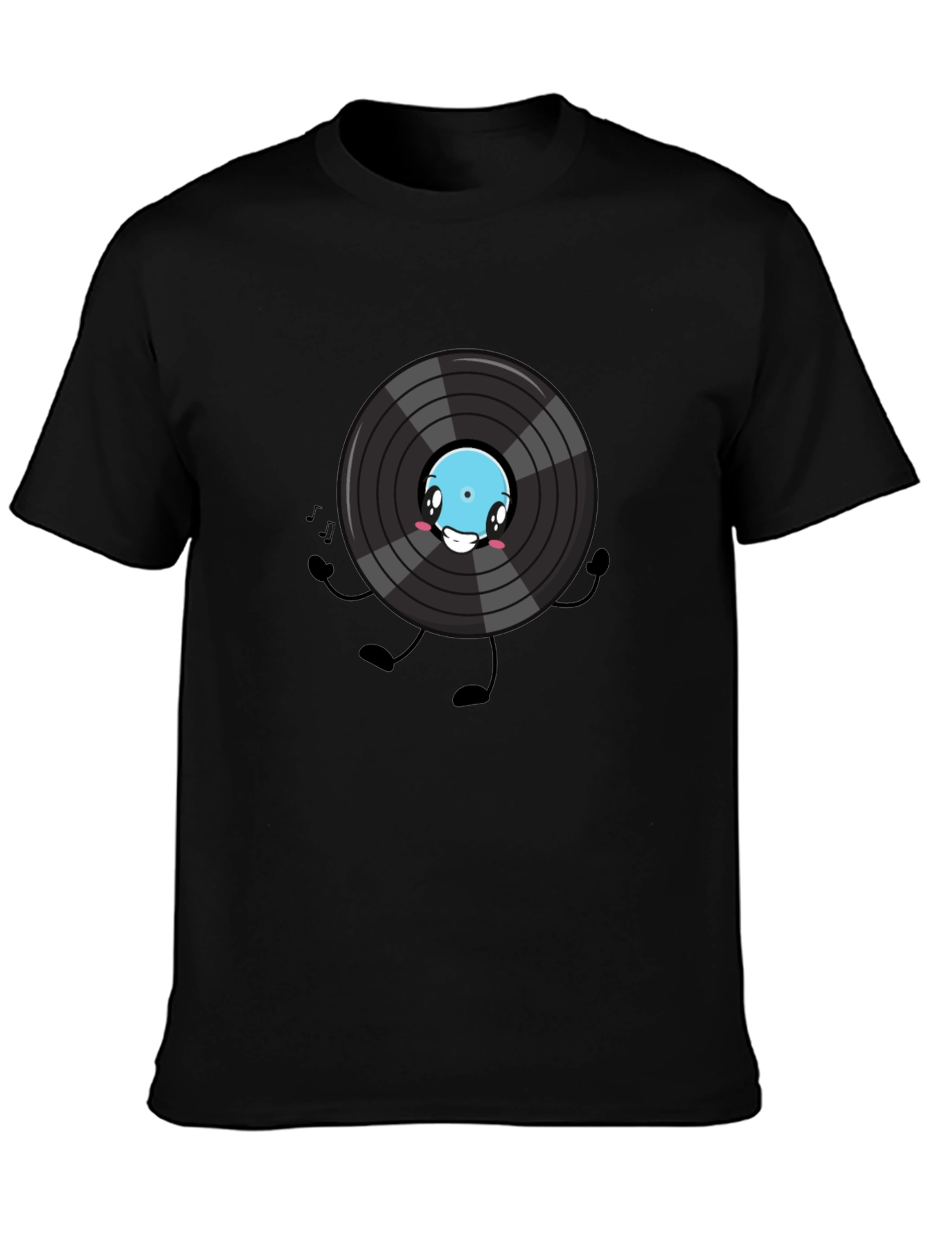 Cartoon Vinyl Record Graphic Tee