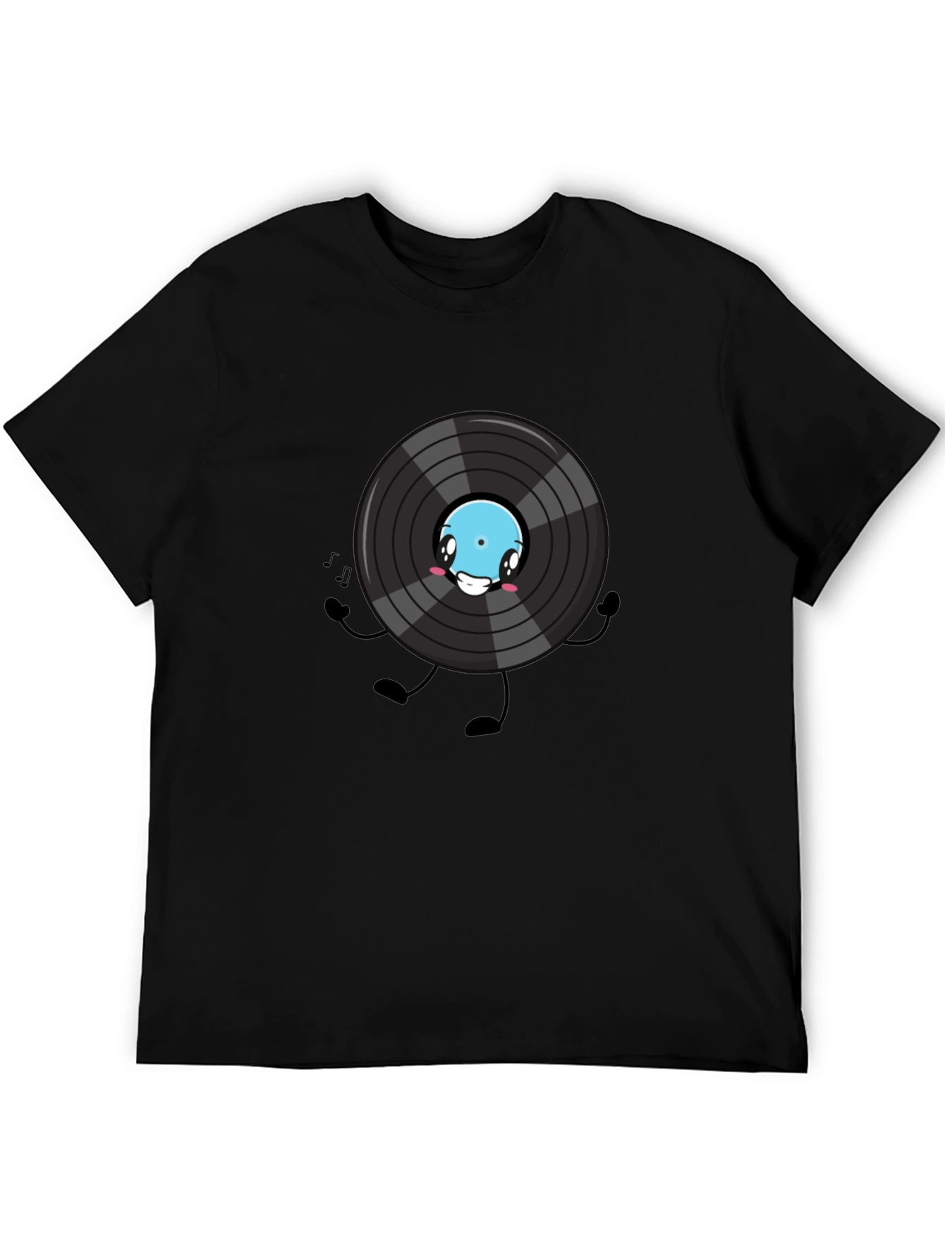Cartoon Vinyl Record Graphic Tee