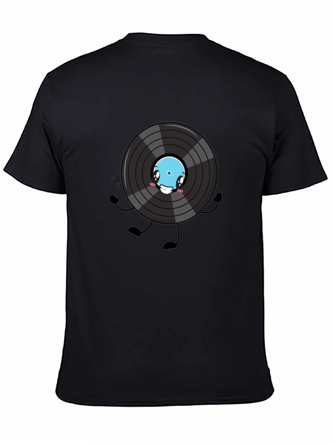 Cartoon Vinyl Record Graphic Tee
