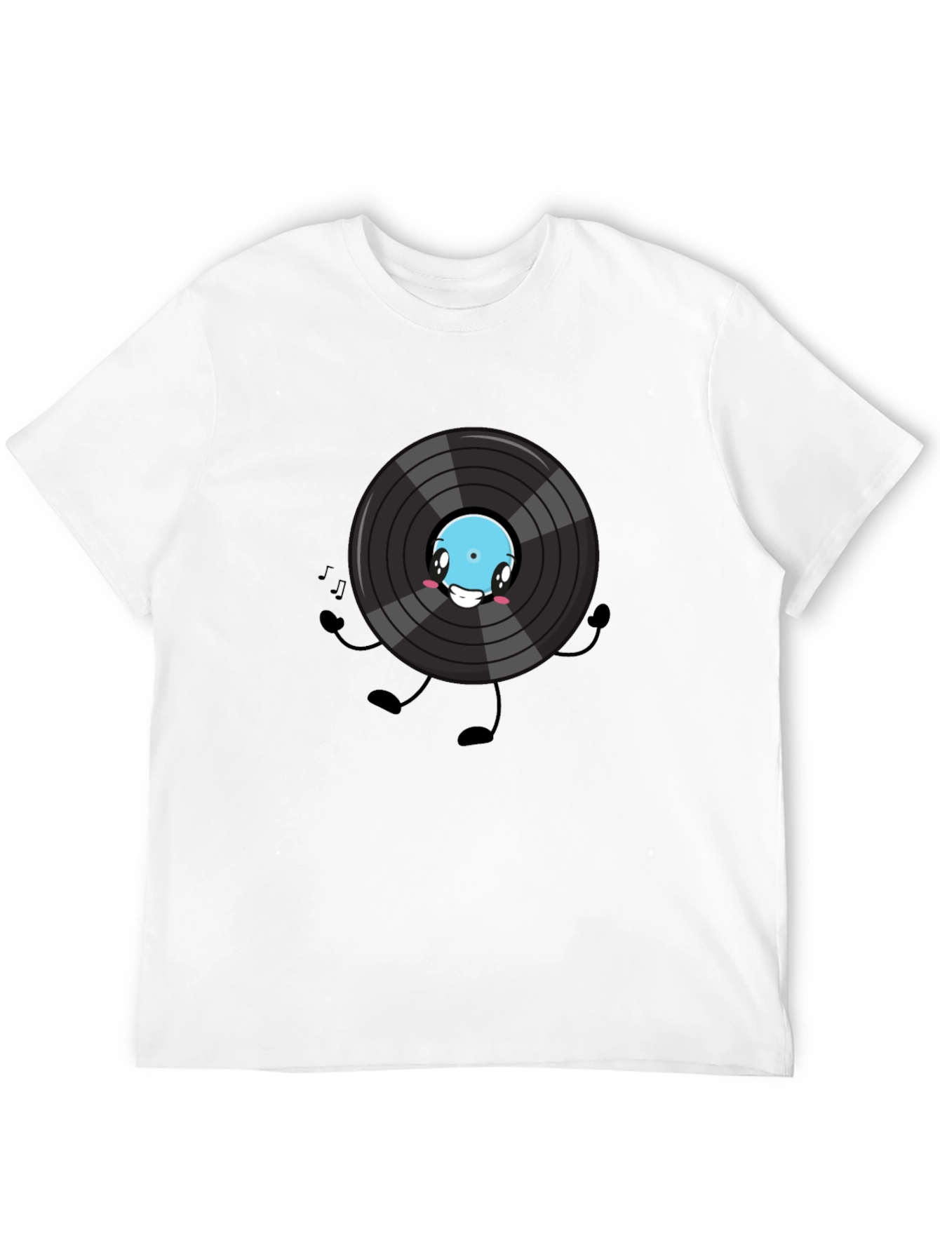 Cartoon Vinyl Record Graphic Tee