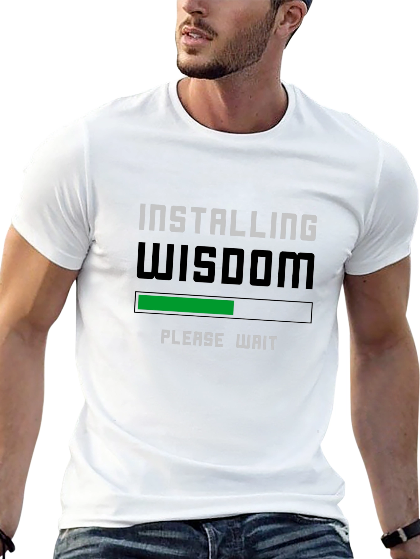 Installing Wisdom T-Shirt - Geeky Funny Tee