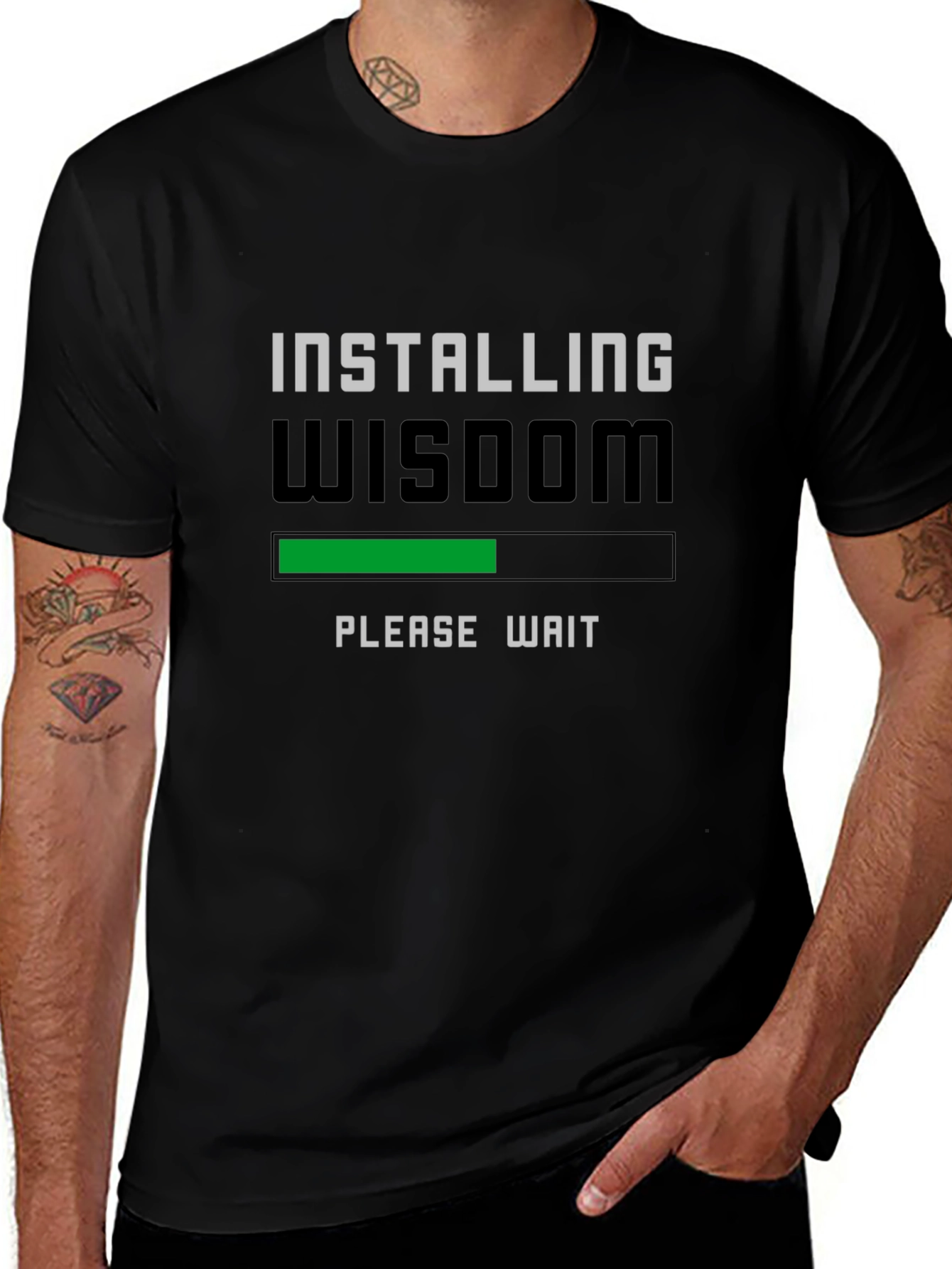 Installing Wisdom T-Shirt - Geeky Funny Tee