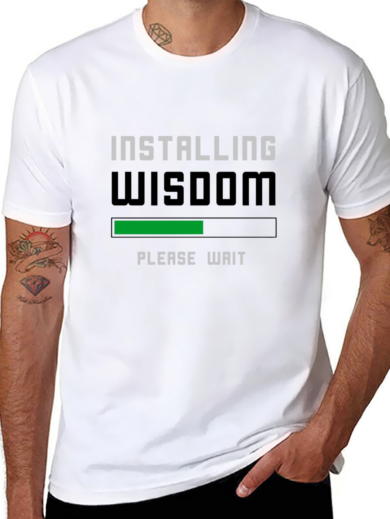 Installing Wisdom T-Shirt - Geeky Funny Tee