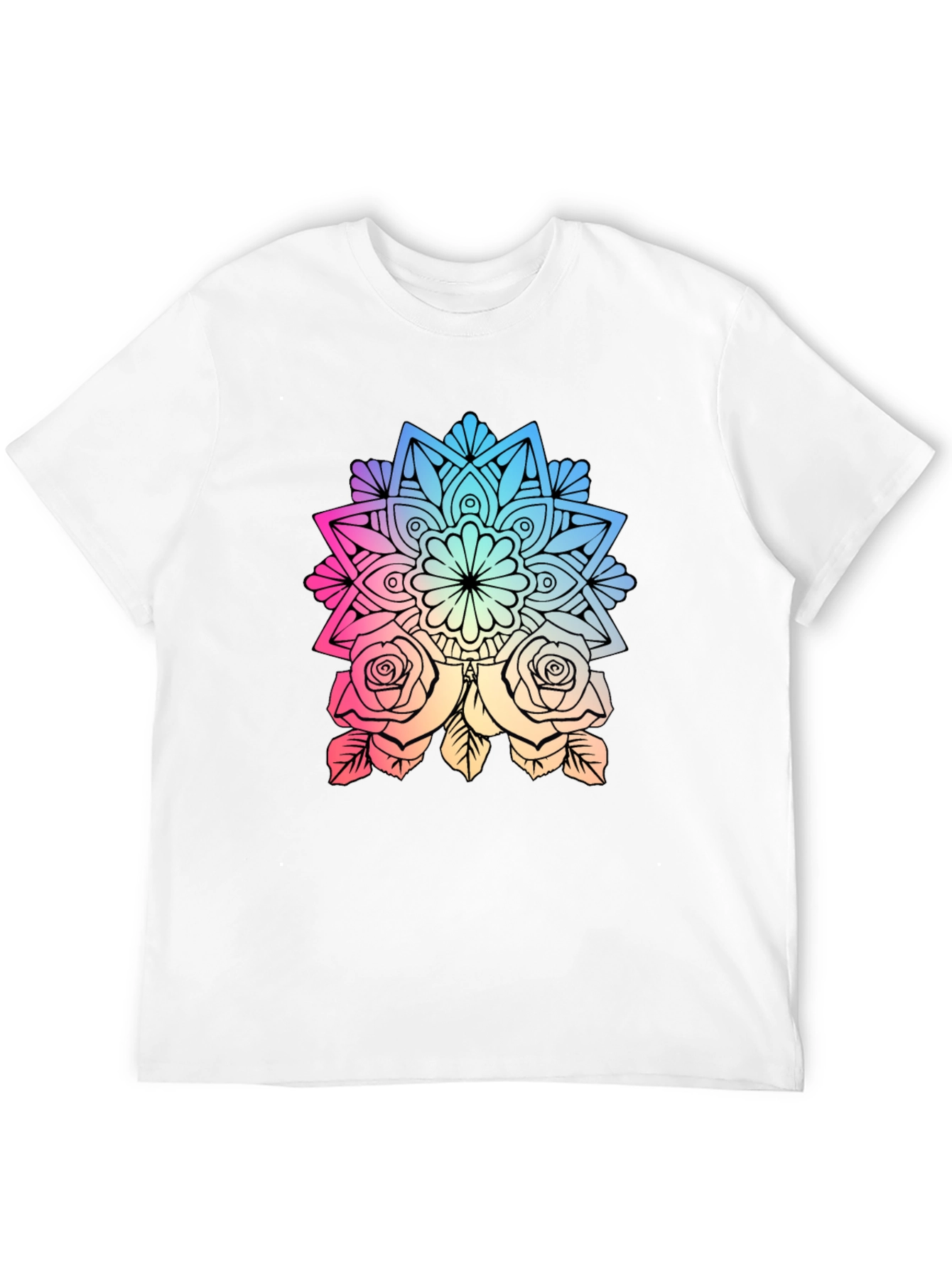 Floral Mandala Graphic Tee - Stylish Comfort