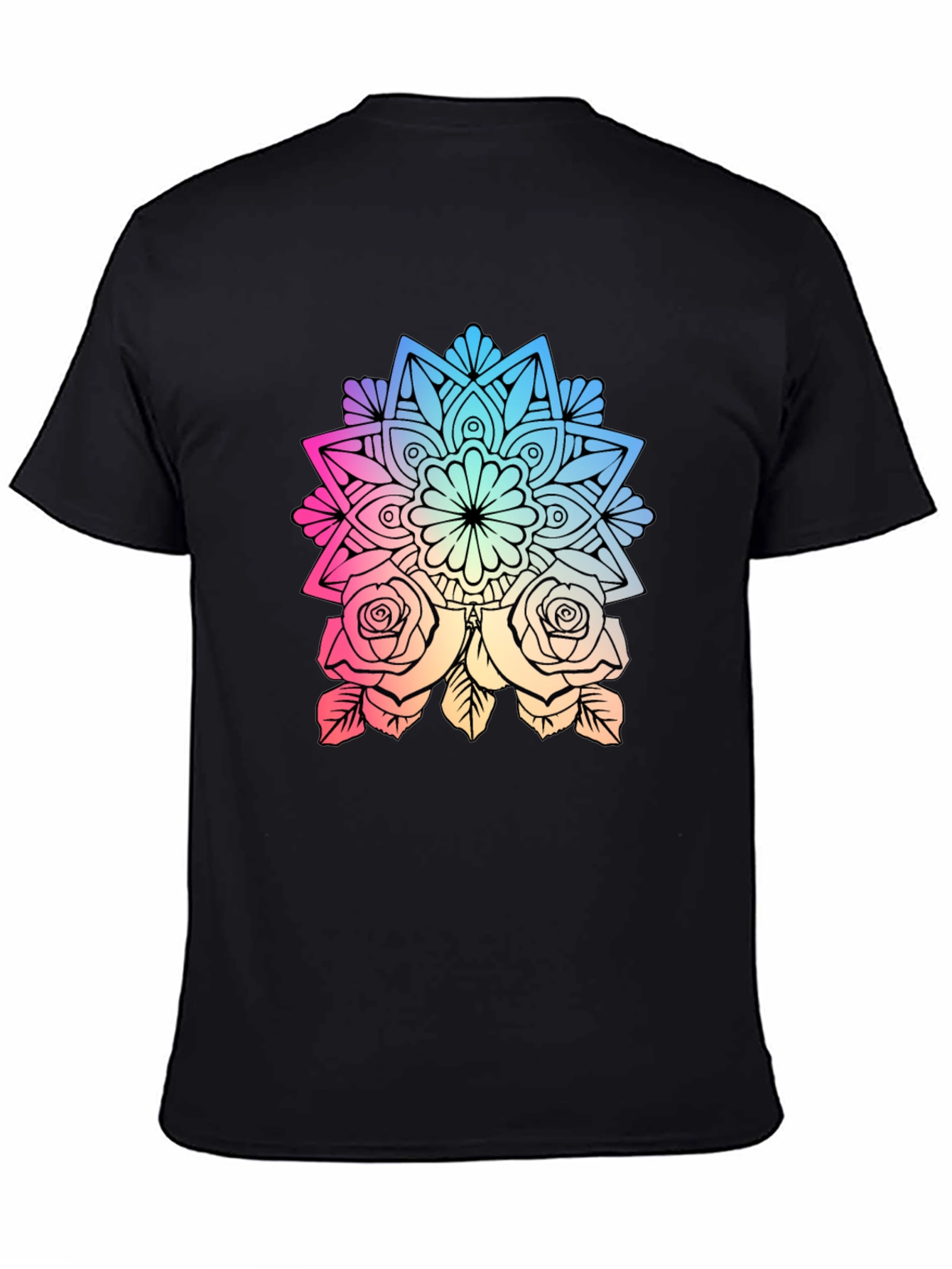 Floral Mandala Graphic Tee - Stylish Comfort