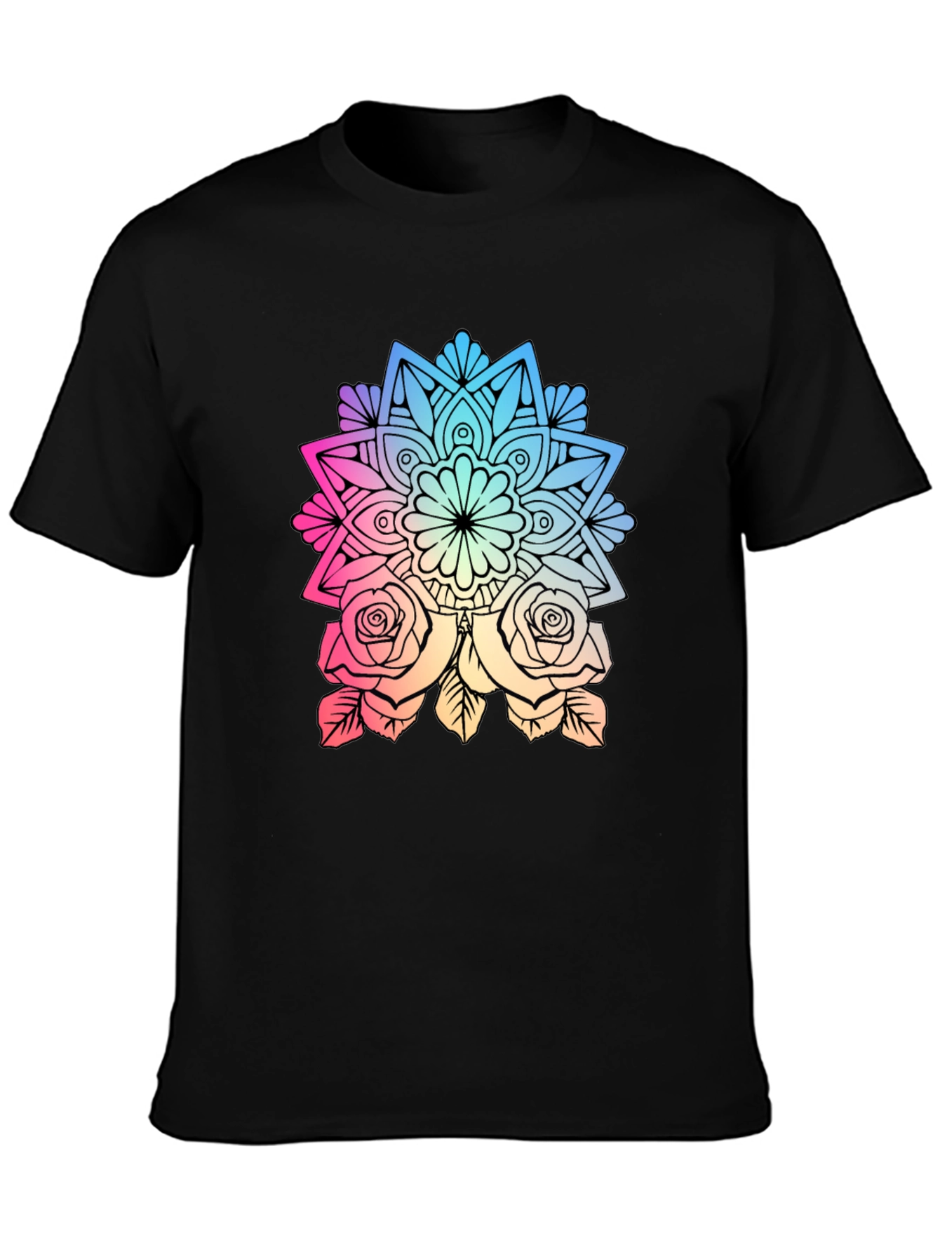 Floral Mandala Graphic Tee - Stylish Comfort