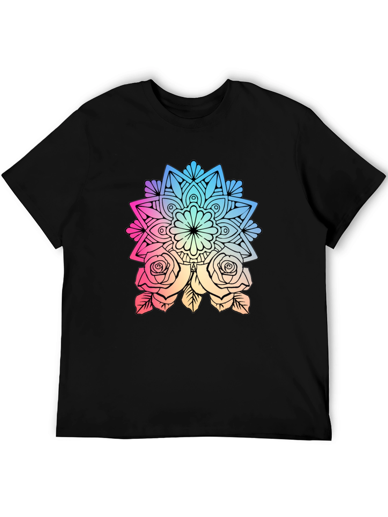 Floral Mandala Graphic Tee - Stylish Comfort